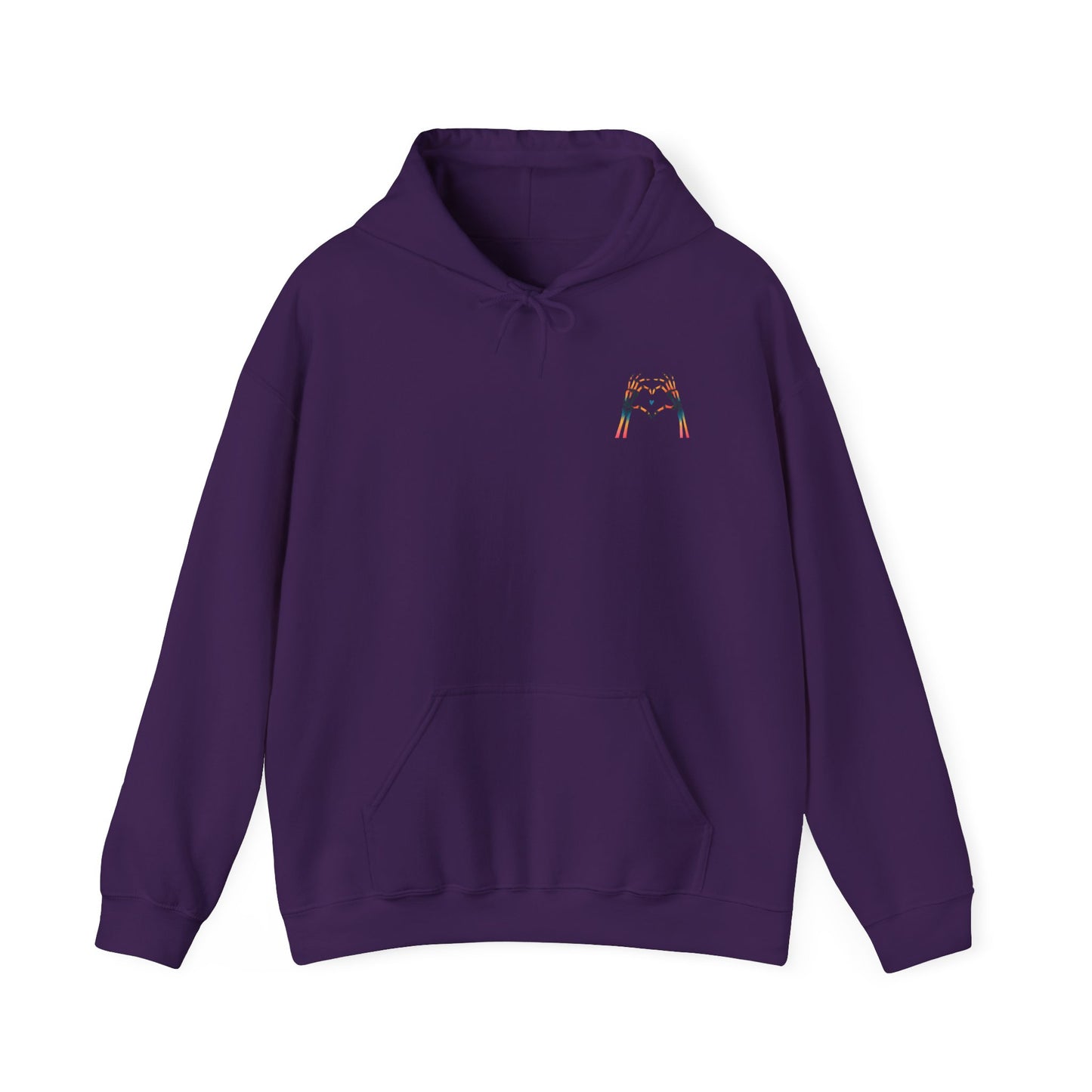 Rainbow Skeleton Heart Hoodie