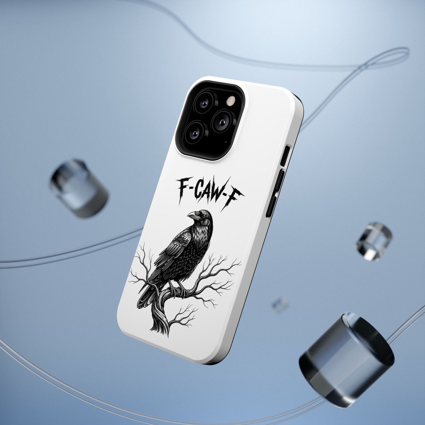 F-Caw-F Raven Phone Case, Autum Vibe Accessory, Perfect for Bird Lovers, Unique Gift for Him/Her, Impact-Resistant Phone Cover