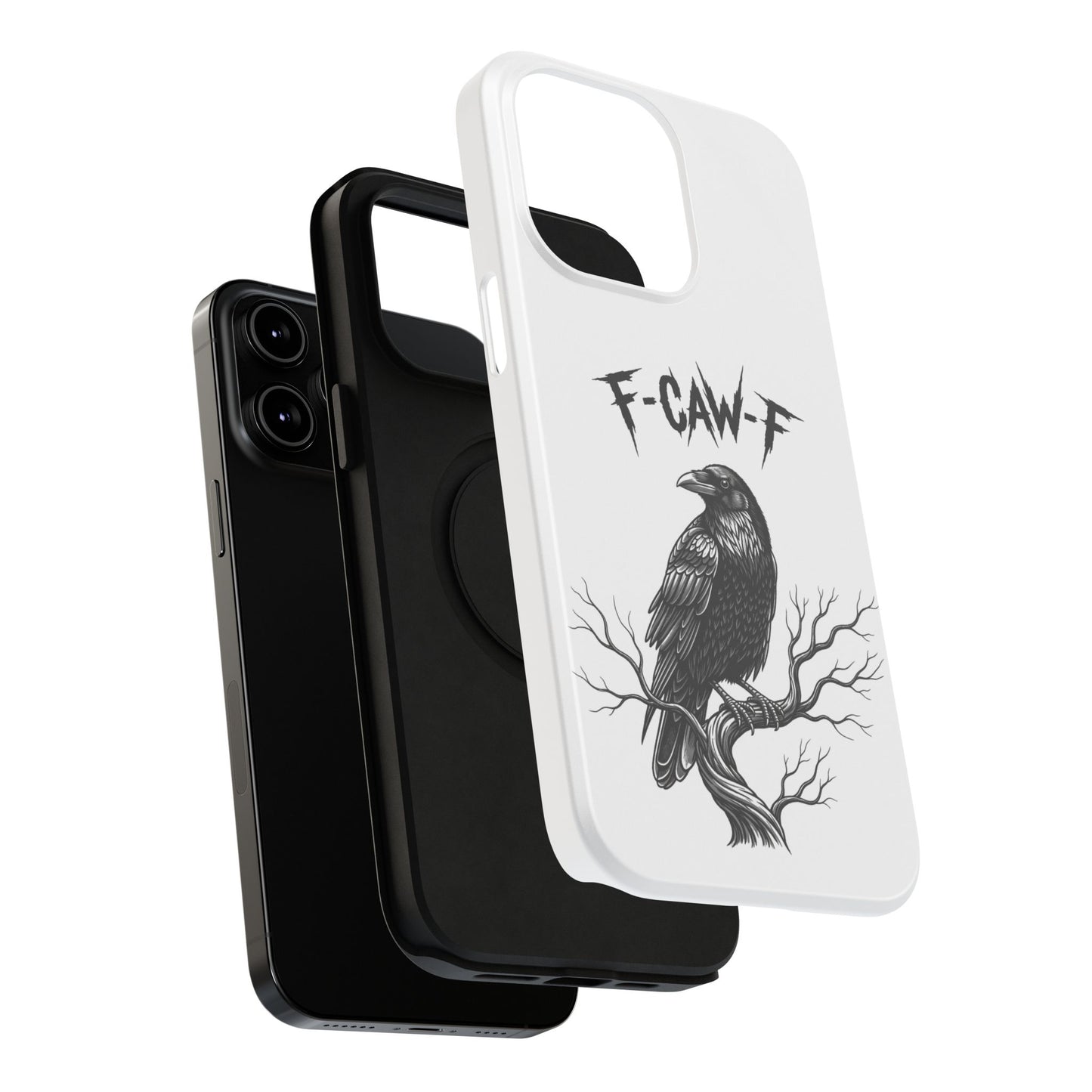 F-Caw-F Raven Phone Case, Autum Vibe Accessory, Perfect for Bird Lovers, Unique Gift for Him/Her, Impact-Resistant Phone Cover