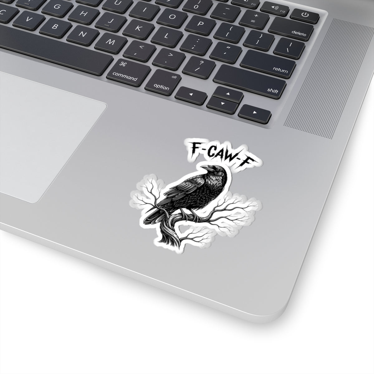 Raven Kiss-Cut Stickers | Gothic Decor, Halloween Gifts, Laptop Accessories, Unique Art, Cawing Crow Designs
