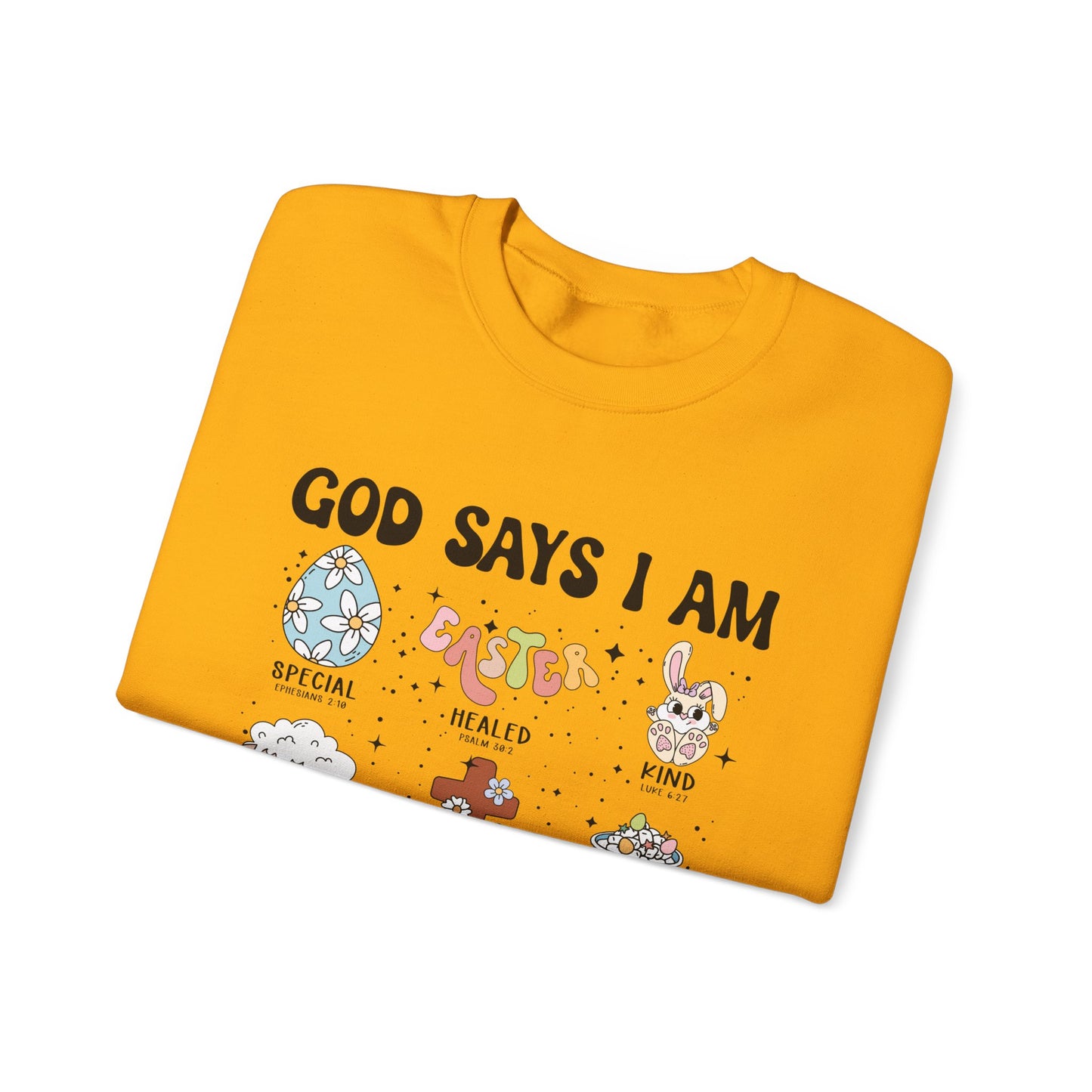 Inspirational God Says I Am Sweatshirt, Easter Gift, Motivational Apparel, Cozy Crewneck, Positive Affirmation Sweatshirt, Unisex Gift