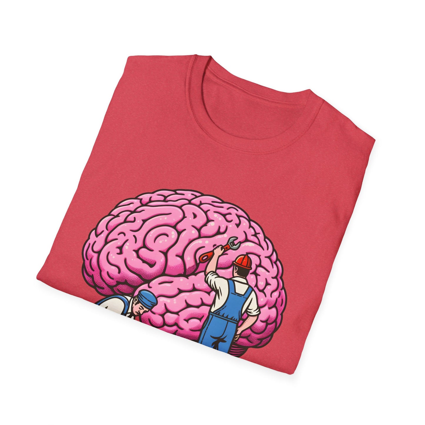 Take Care Brain T-Shirt, Fun Graphic Tee, Mental Health Awareness Shirt, Gift for Caregivers, Casual Wear, Unisex Softstyle