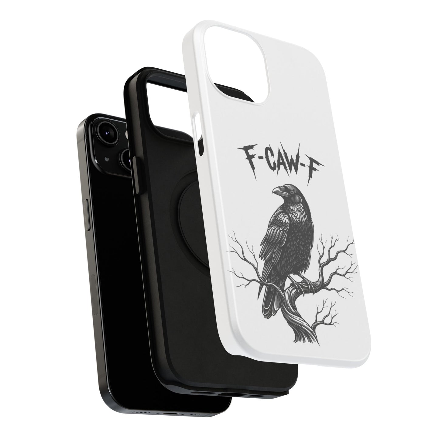 F-Caw-F Raven Phone Case, Autum Vibe Accessory, Perfect for Bird Lovers, Unique Gift for Him/Her, Impact-Resistant Phone Cover
