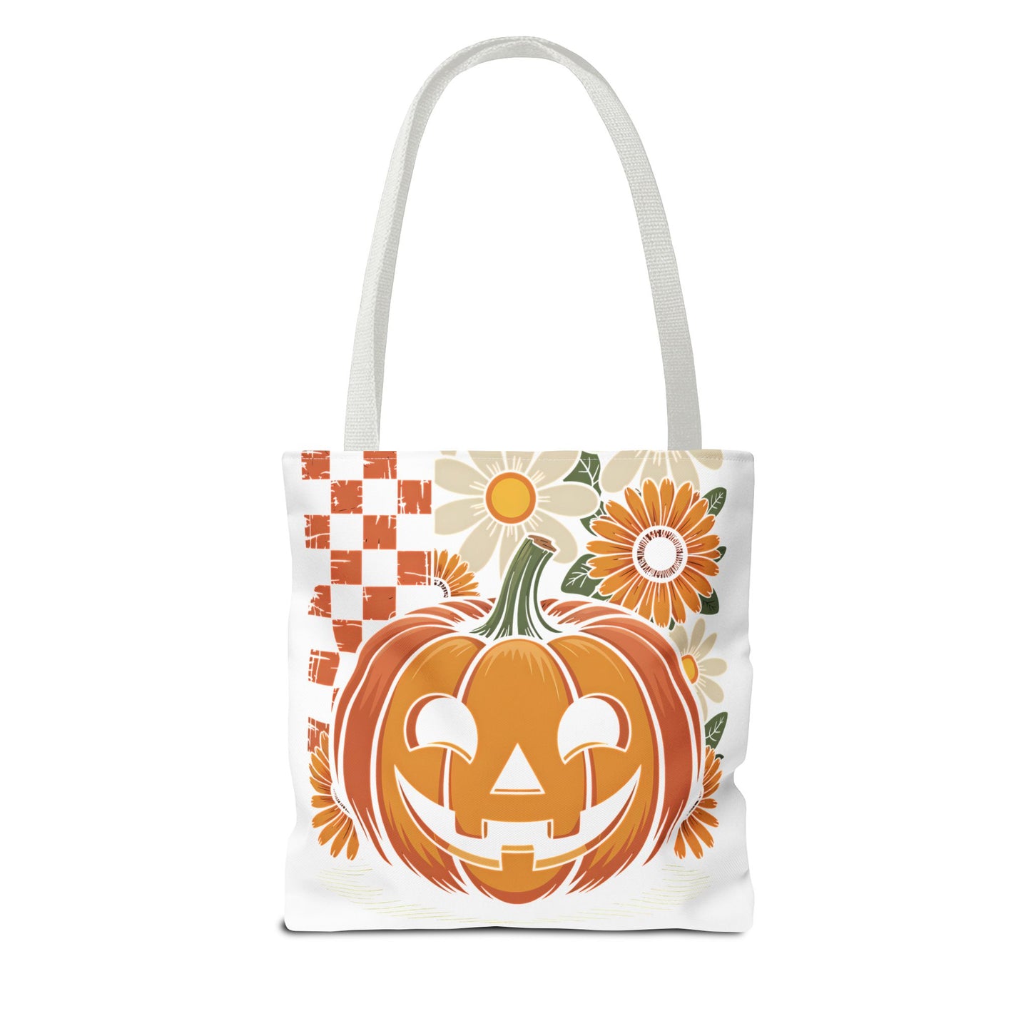 Autumn Pumpkin Tote Bag, Halloween Gift, Eco-Friendly Shopping, Seasonal Bag, Fall Decor, Floral Pumpkin Handbag
