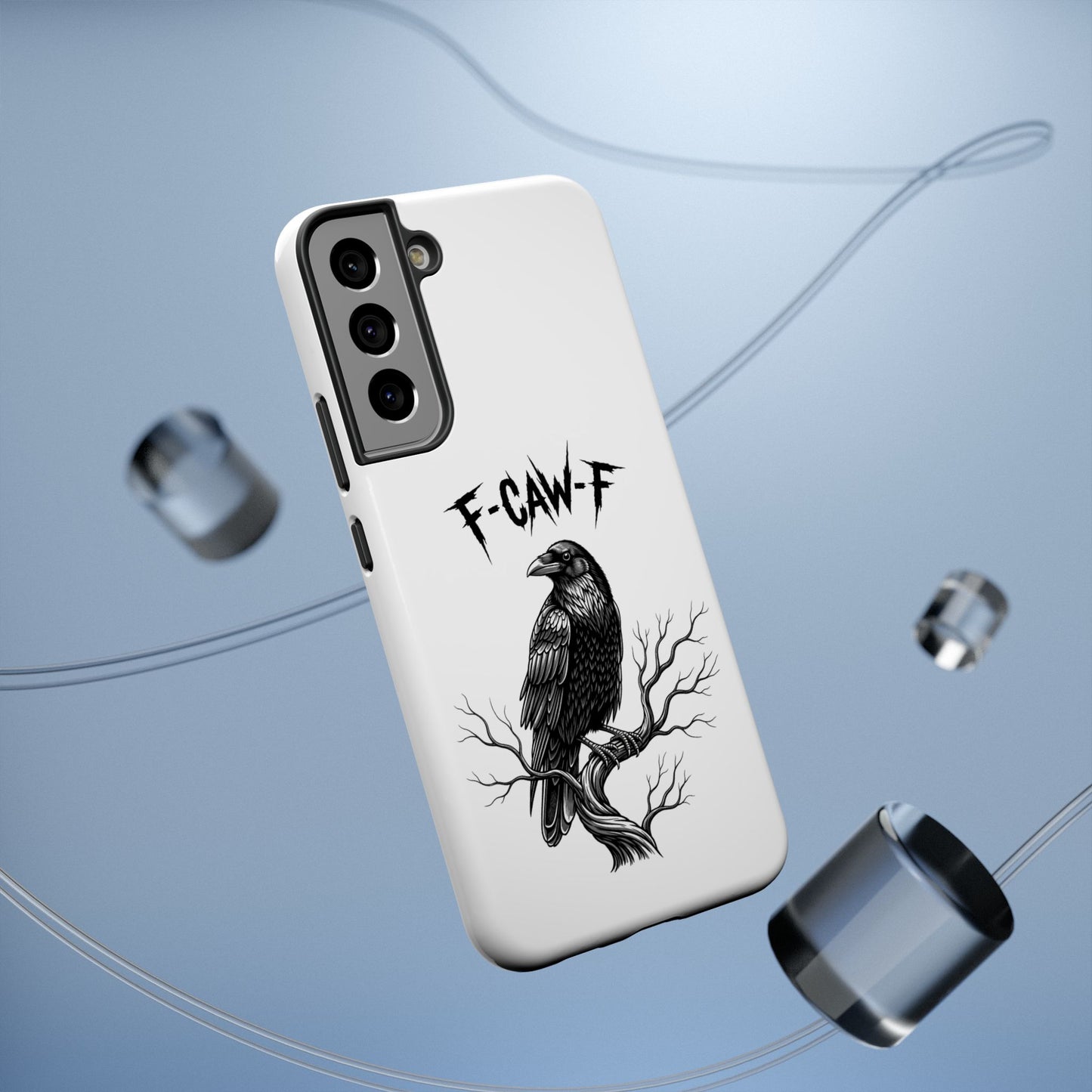 F-Caw-F Raven Phone Case, Autum Vibe Accessory, Perfect for Bird Lovers, Unique Gift for Him/Her, Impact-Resistant Phone Cover