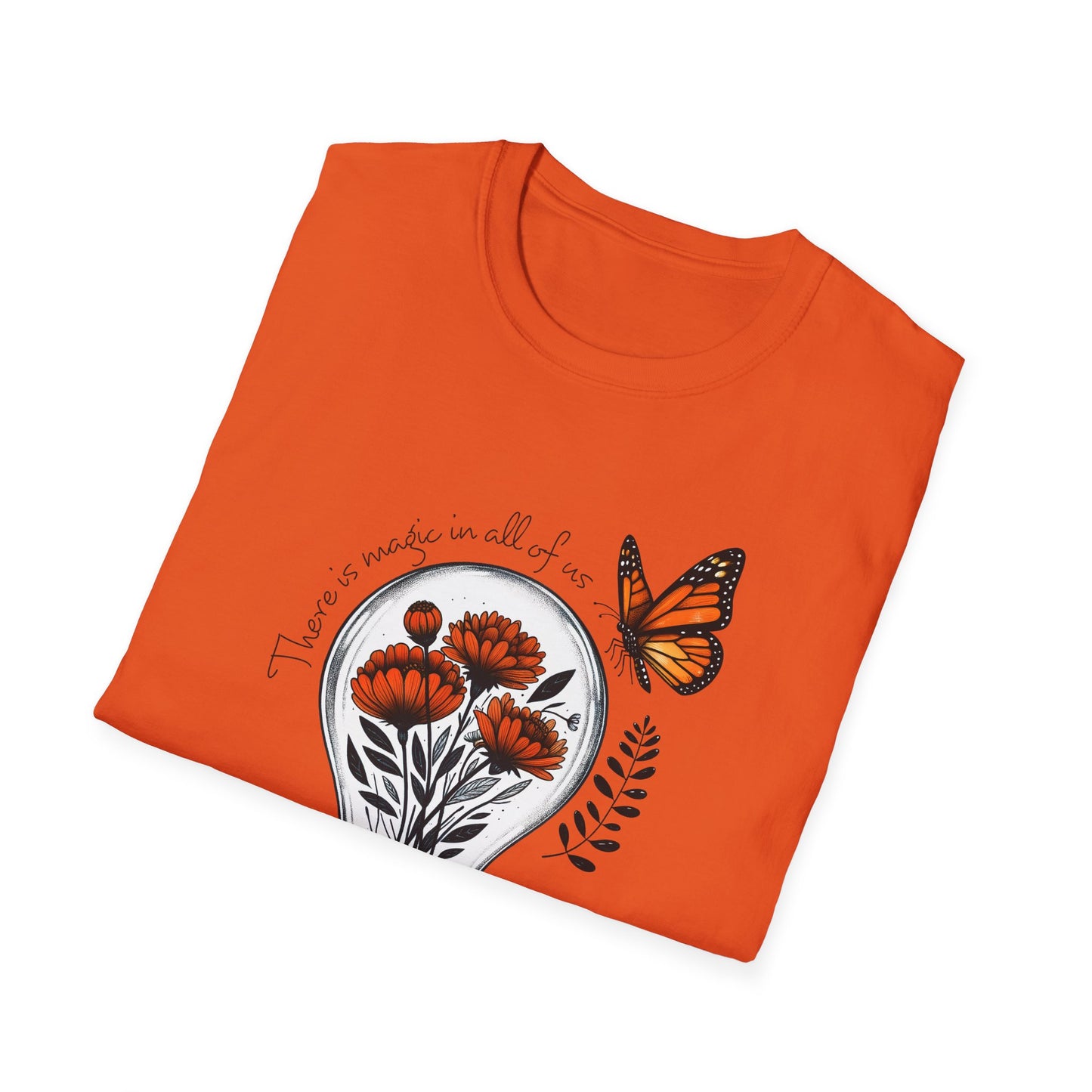 Inspiring Floral & Butterfly T-Shirt, Nature Lover Gift, Eco-Friendly Tee, Vintage Aesthetic Fashion, Motivational Quote Apparel