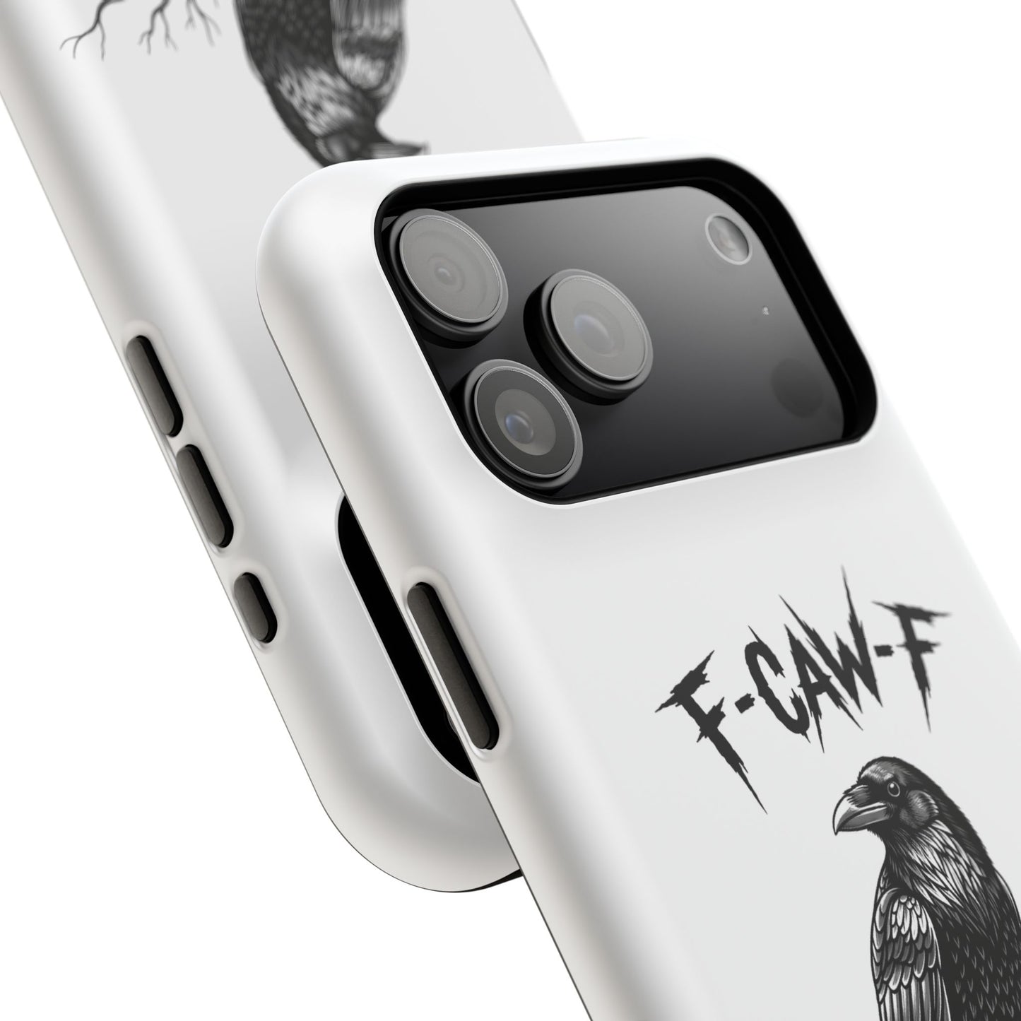 F-Caw-F Raven Phone Case, Autum Vibe Accessory, Perfect for Bird Lovers, Unique Gift for Him/Her, Impact-Resistant Phone Cover