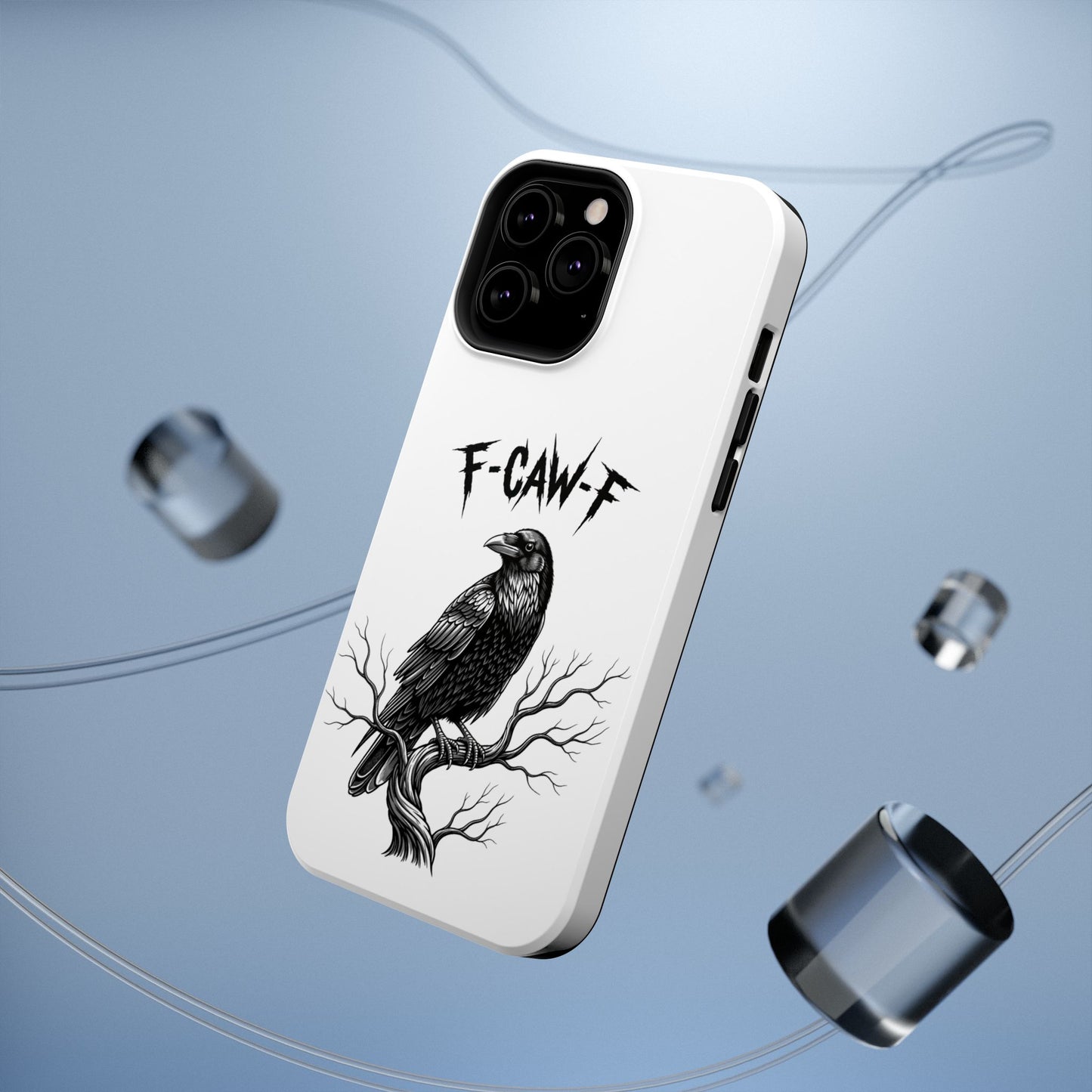 F-Caw-F Raven Phone Case, Autum Vibe Accessory, Perfect for Bird Lovers, Unique Gift for Him/Her, Impact-Resistant Phone Cover