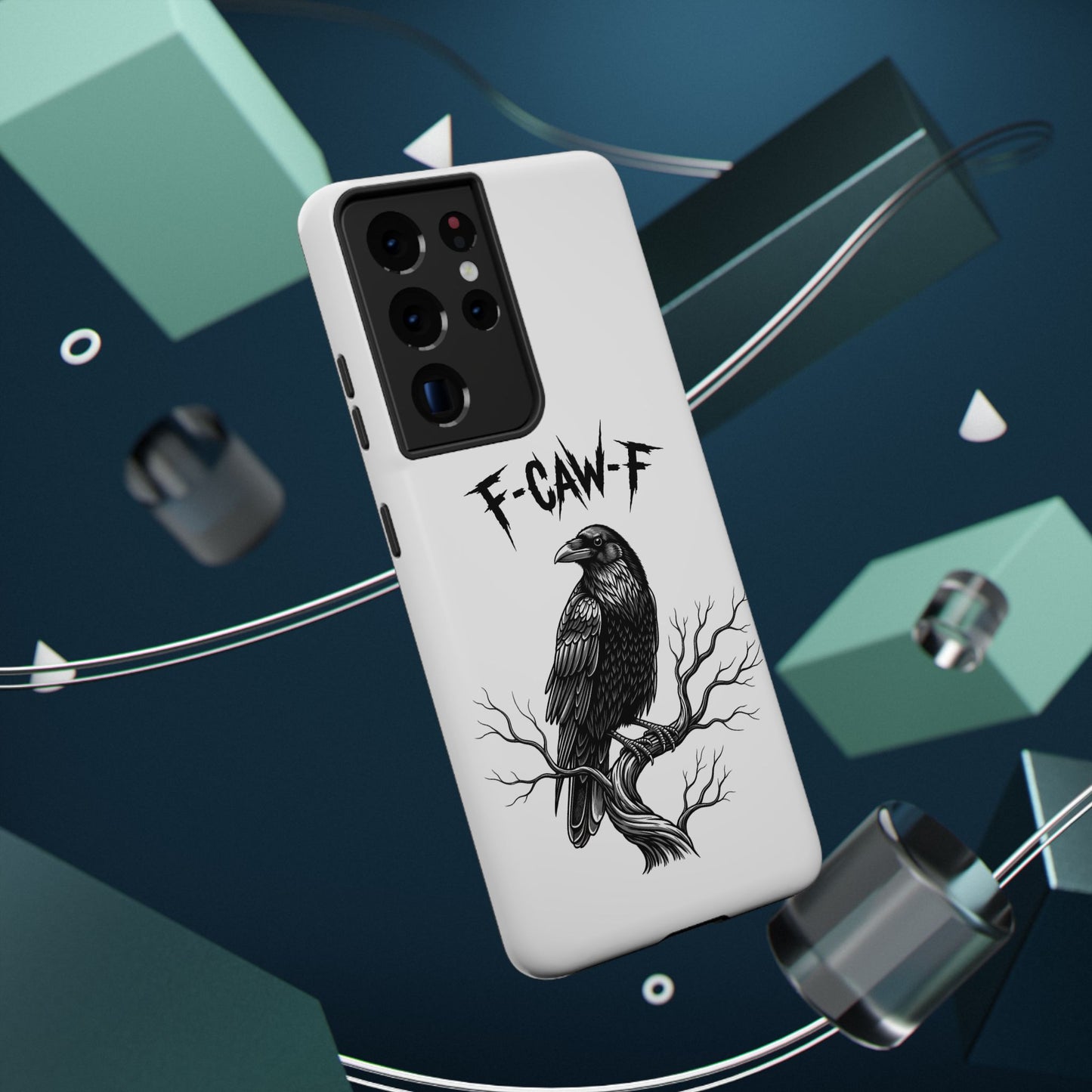 F-Caw-F Raven Phone Case, Autum Vibe Accessory, Perfect for Bird Lovers, Unique Gift for Him/Her, Impact-Resistant Phone Cover