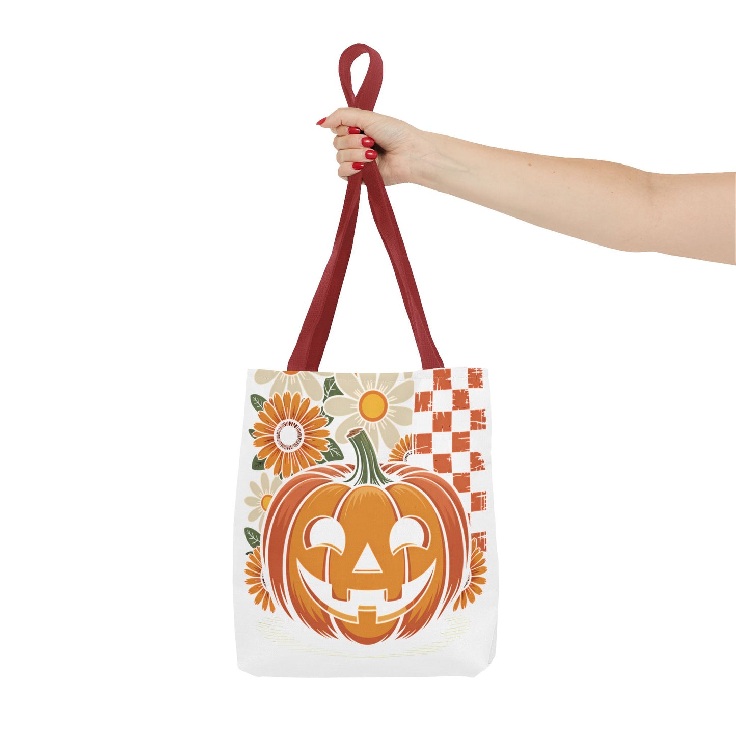 Autumn Pumpkin Tote Bag, Halloween Gift, Eco-Friendly Shopping, Seasonal Bag, Fall Decor, Floral Pumpkin Handbag