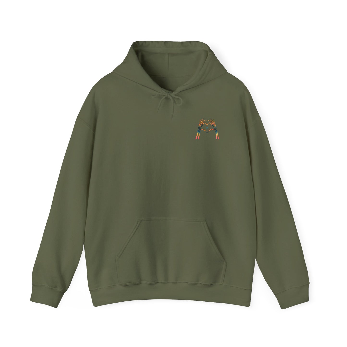 Rainbow Skeleton Heart Hoodie