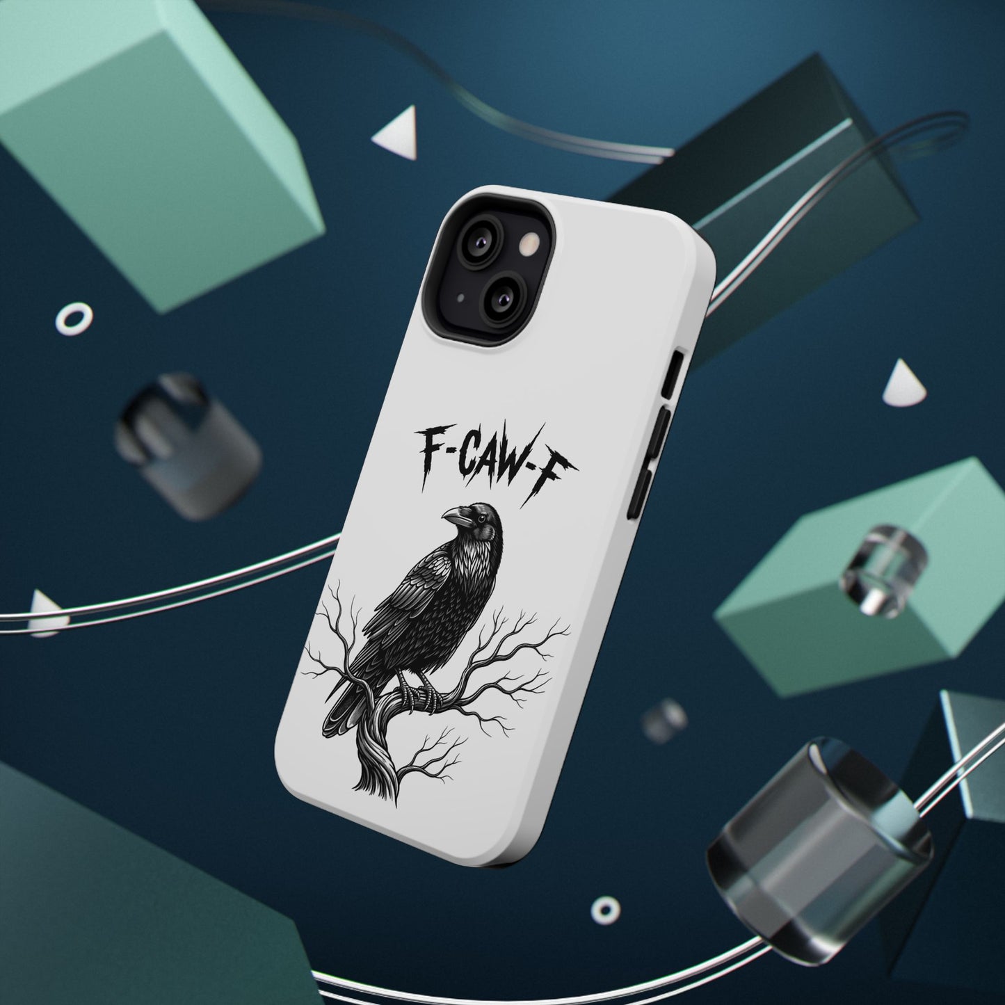 F-Caw-F Raven Phone Case, Autum Vibe Accessory, Perfect for Bird Lovers, Unique Gift for Him/Her, Impact-Resistant Phone Cover