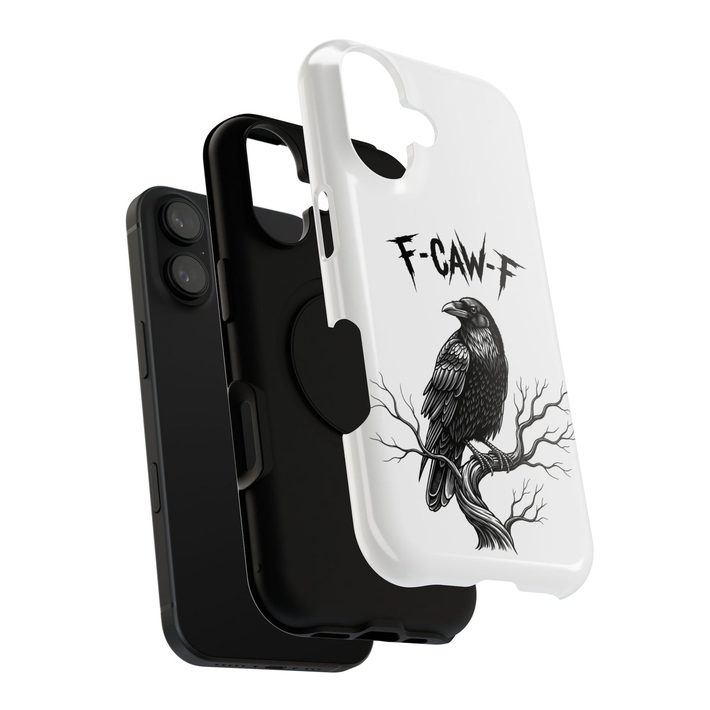 F-Caw-F Raven Phone Case, Autum Vibe Accessory, Perfect for Bird Lovers, Unique Gift for Him/Her, Impact-Resistant Phone Cover