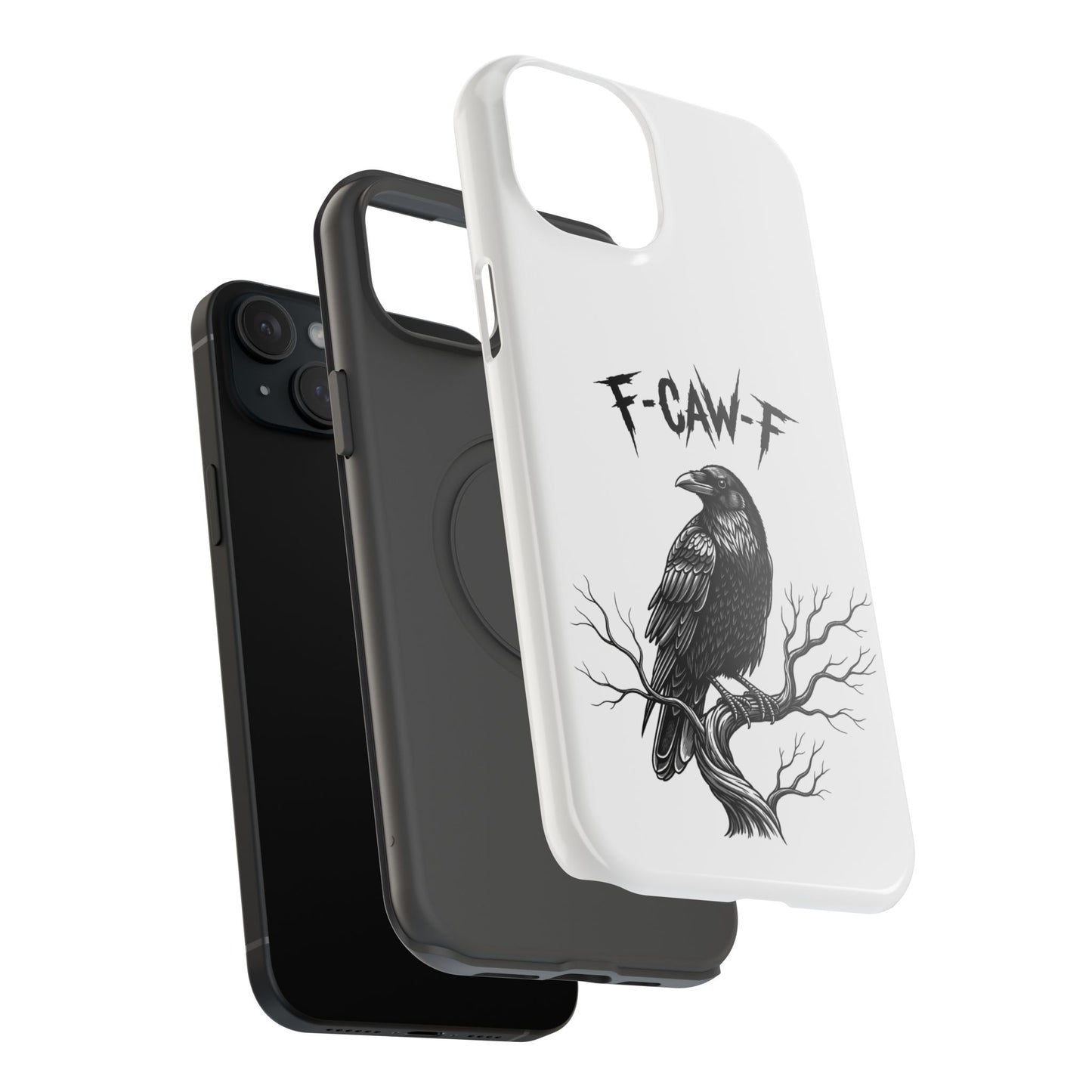 F-Caw-F Raven Phone Case, Autum Vibe Accessory, Perfect for Bird Lovers, Unique Gift for Him/Her, Impact-Resistant Phone Cover