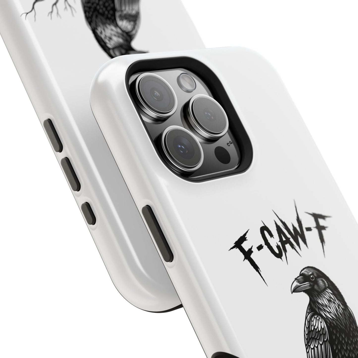 F-Caw-F Raven Phone Case, Autum Vibe Accessory, Perfect for Bird Lovers, Unique Gift for Him/Her, Impact-Resistant Phone Cover