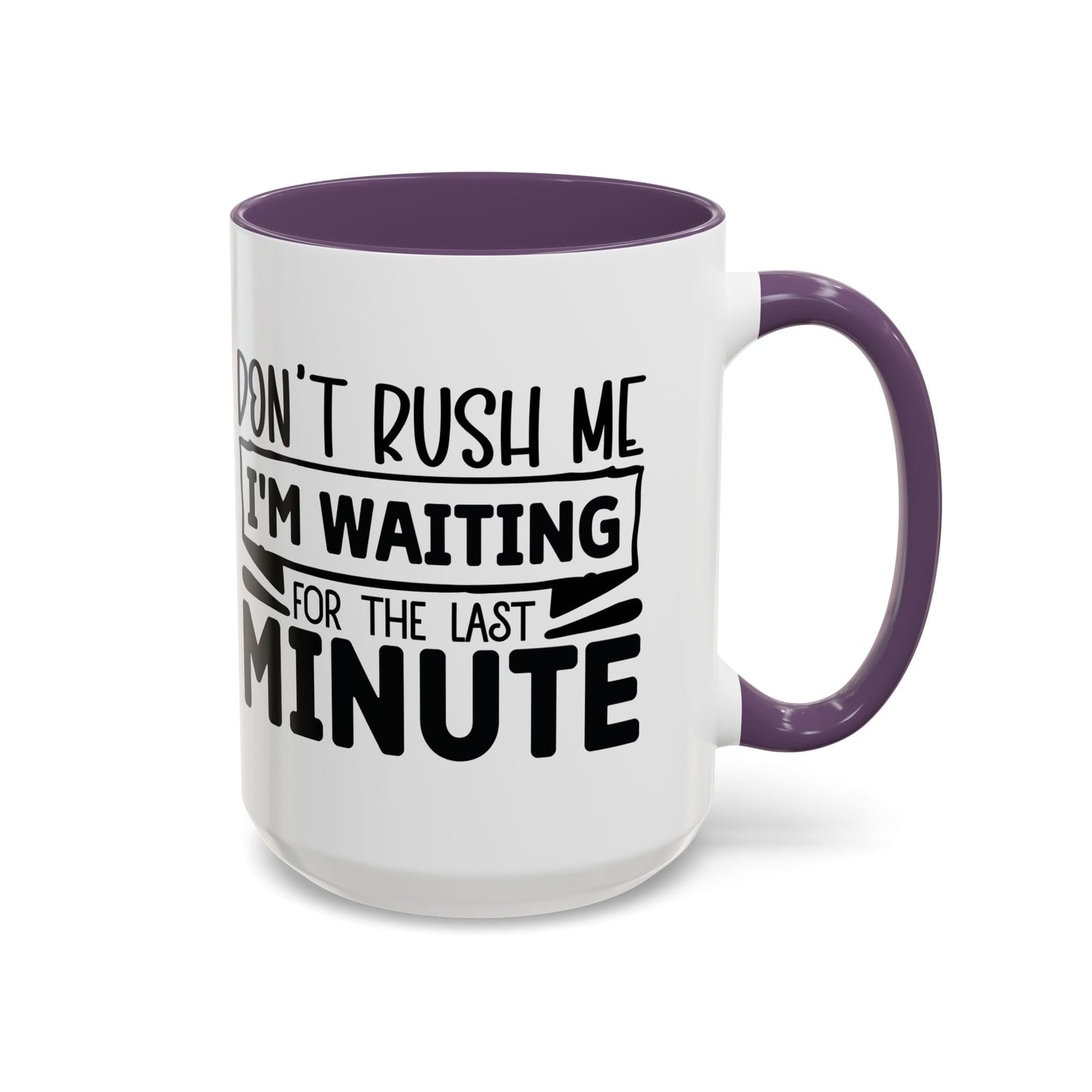 Coffee Mug, Funny Mug with Anti Social Butterfly and Don't Rush Me Designs, Office Mug, White Mug with Colorful Handle, Cute Mug, Unique