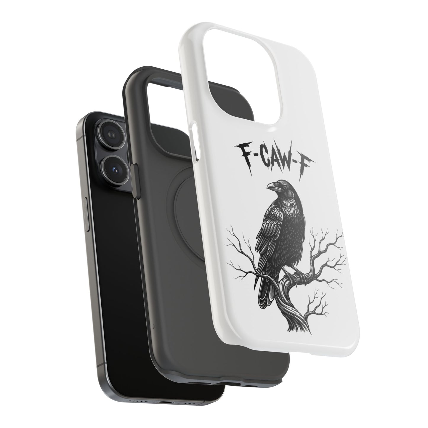 F-Caw-F Raven Phone Case, Autum Vibe Accessory, Perfect for Bird Lovers, Unique Gift for Him/Her, Impact-Resistant Phone Cover