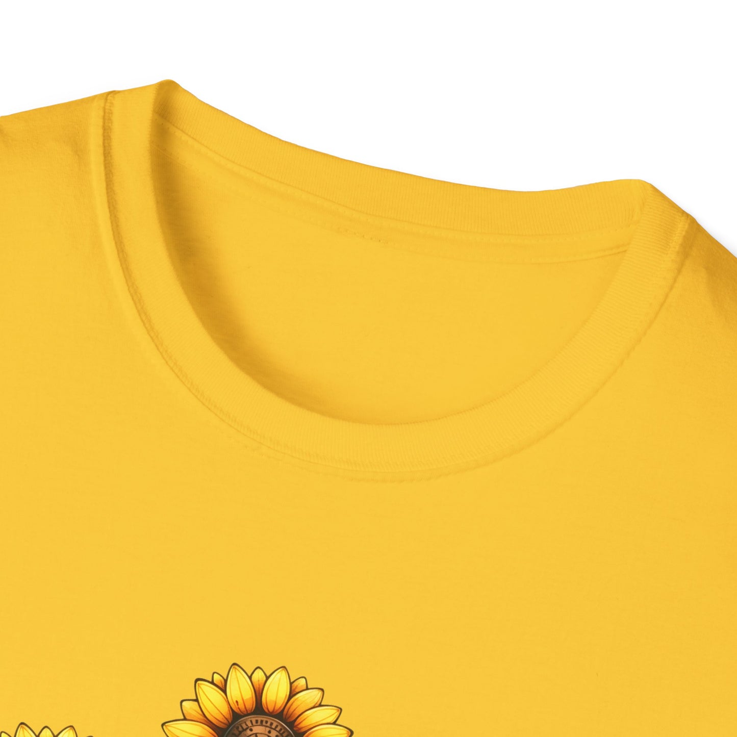 Sunflower Garden Unisex Softstyle T-Shirt, Floral Tee, Nature Lover Gift, Summer Apparel, Boho Aesthetic