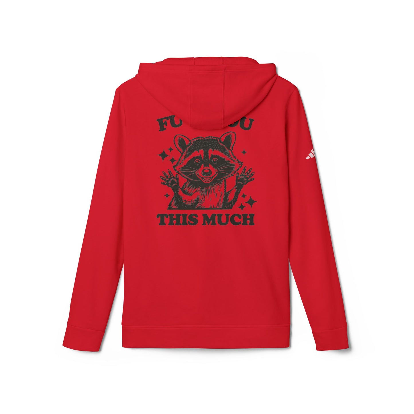 Fleece Hoodie, Raccoon FU*K You This Much, Unisex Sweatshirt, Funny Quote Shirt, Black Graphic Hooded Jumper