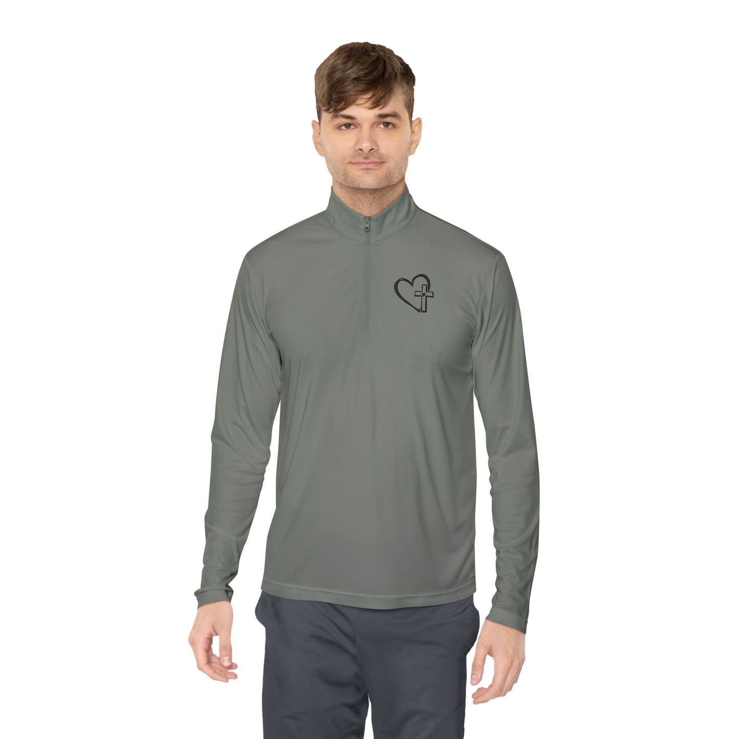Faith-Inspired Unisex Quarter-Zip Pullover - Cozy Gift for Believers, Spring Wardrobe Essential, Nature Lovers Attire, Ideal for Church