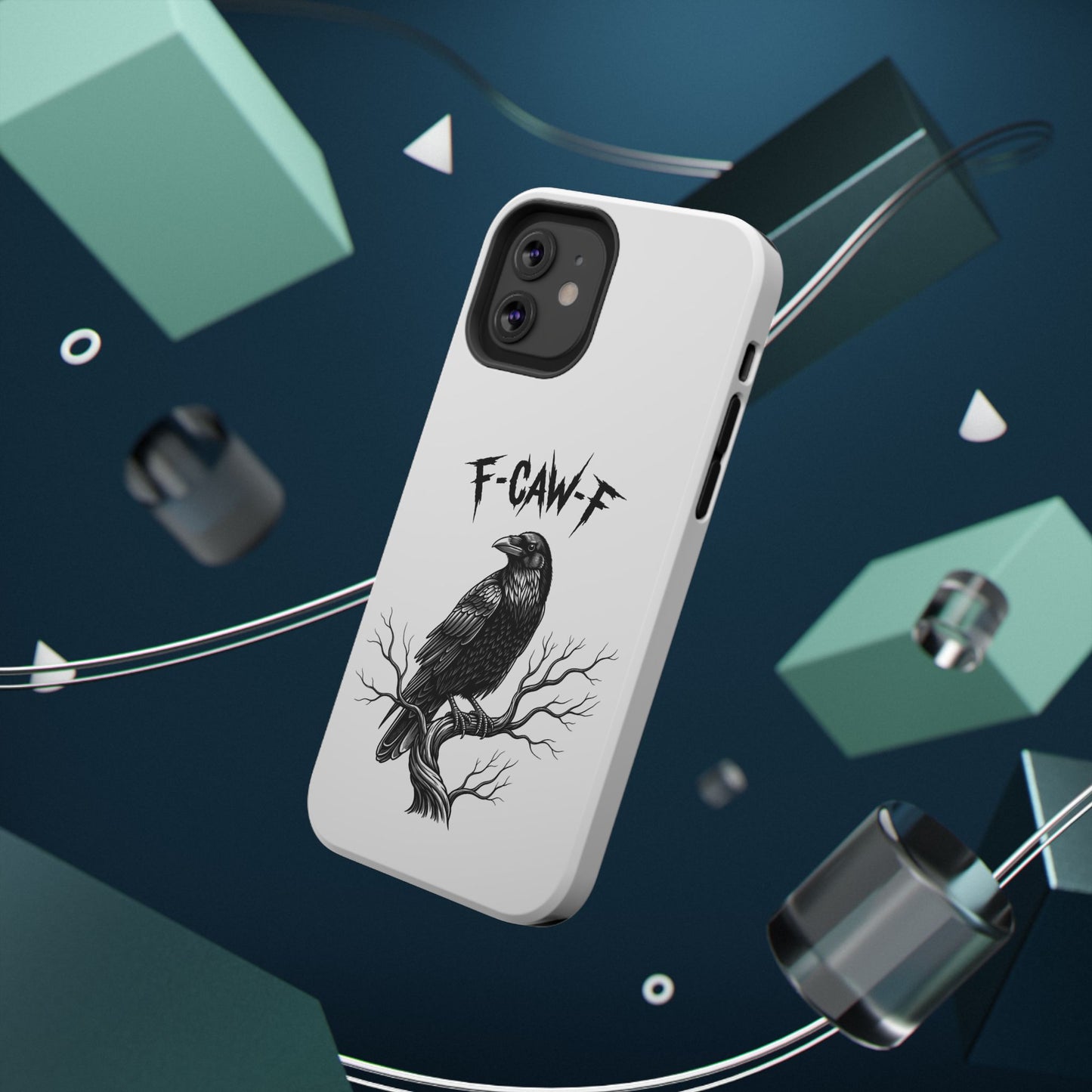 F-Caw-F Raven Phone Case, Autum Vibe Accessory, Perfect for Bird Lovers, Unique Gift for Him/Her, Impact-Resistant Phone Cover