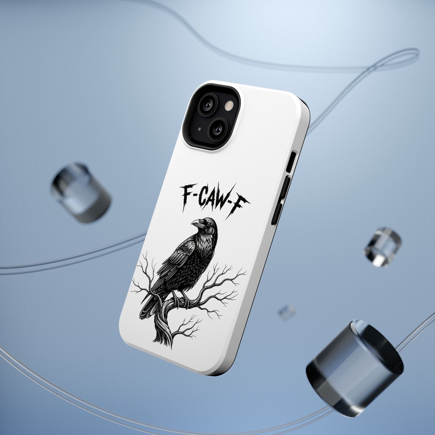 F-Caw-F Raven Phone Case, Autum Vibe Accessory, Perfect for Bird Lovers, Unique Gift for Him/Her, Impact-Resistant Phone Cover