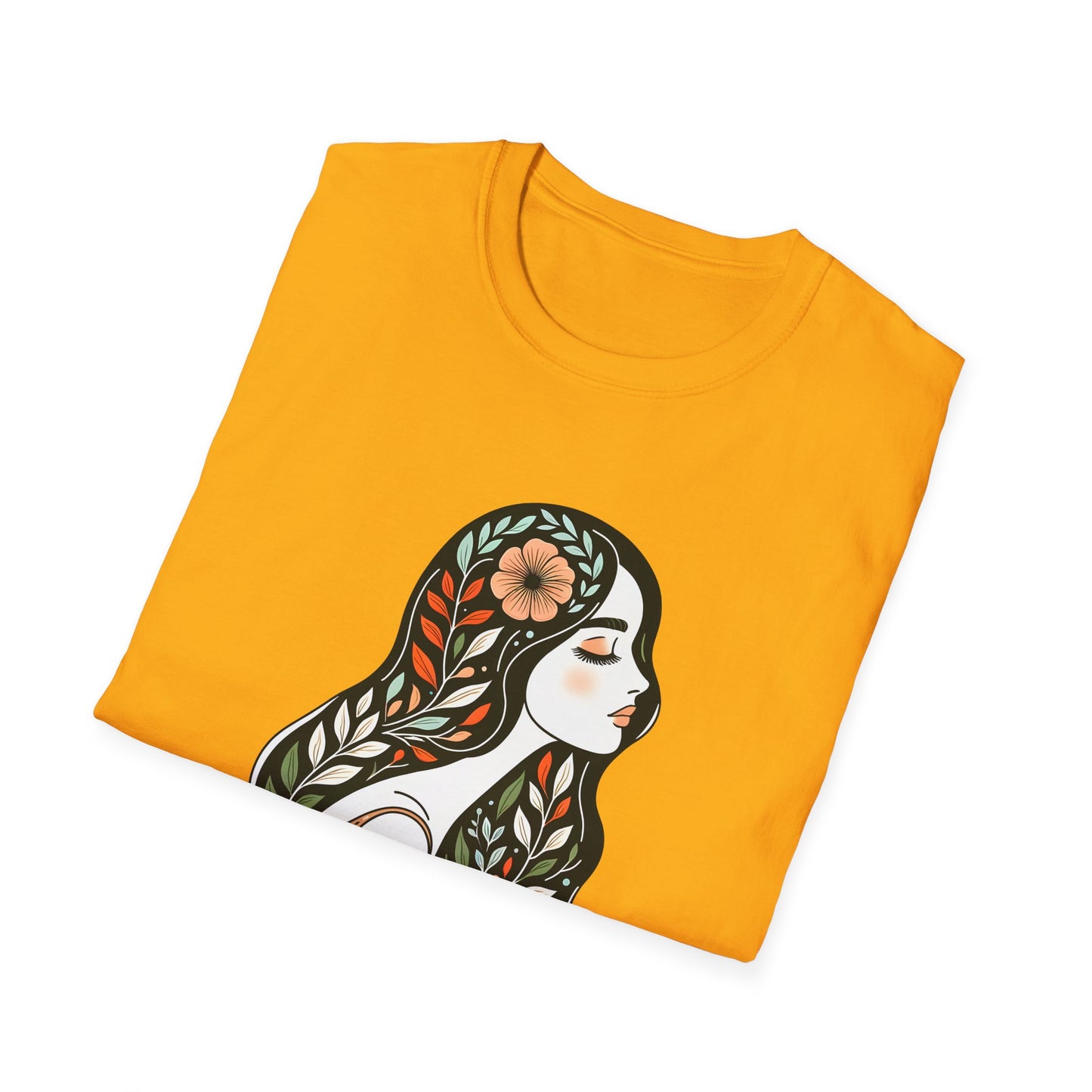 Grow Through Inspirational Unisex Softstyle T-Shirt, Motivational Tee, Self-Care Shirt, Gift for Women, Mindfulness Apparel
