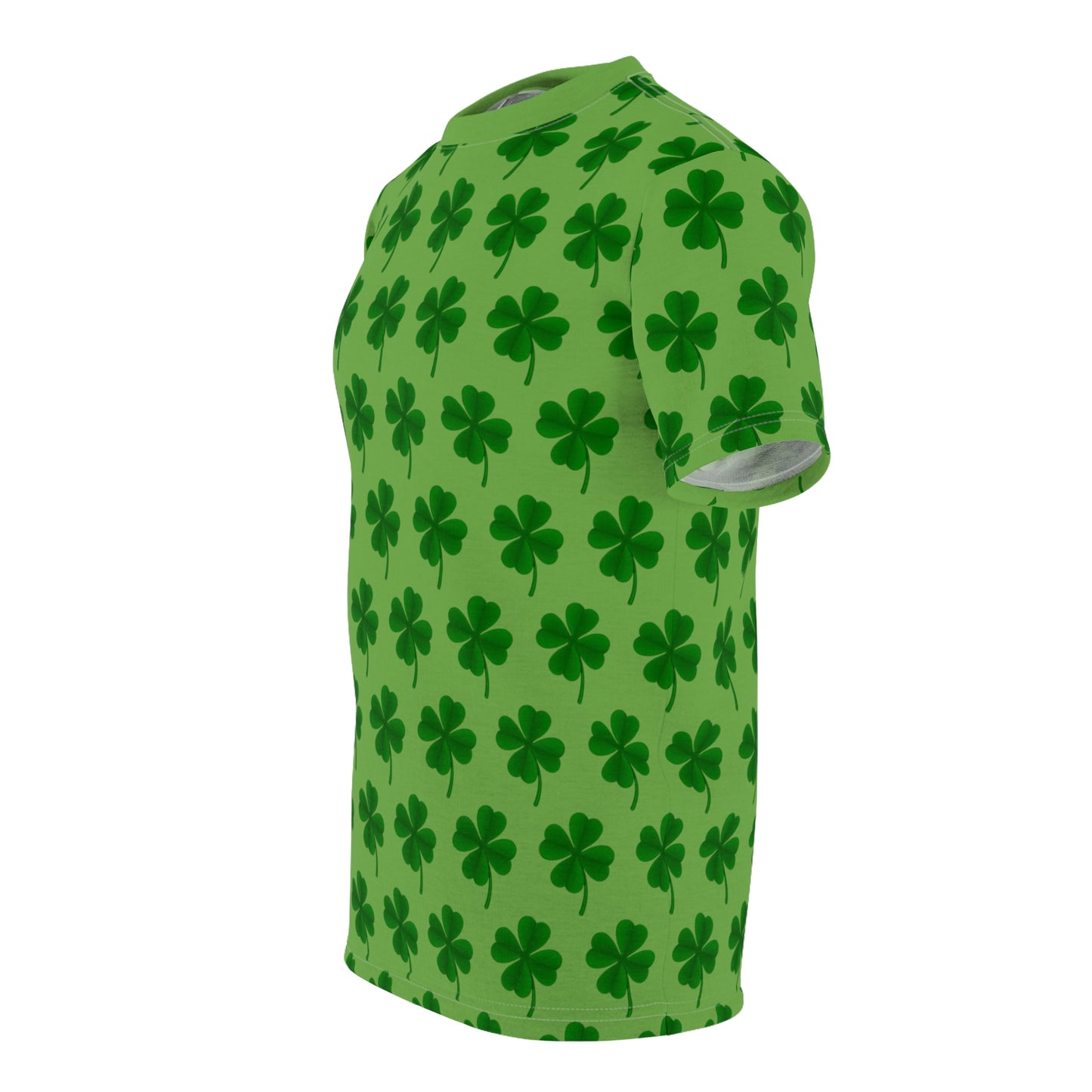 Green on Green Clover Unisex Cut & Sew Tee (AOP)