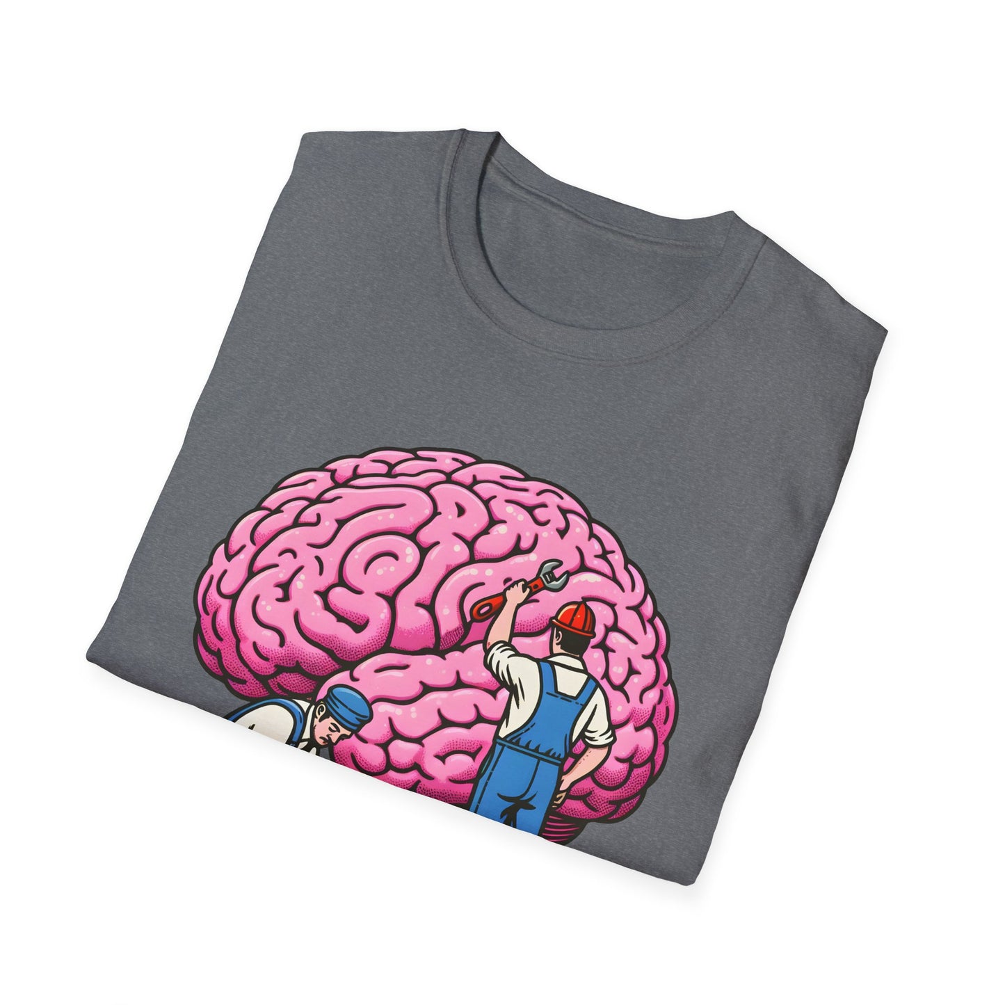 Take Care Brain T-Shirt, Fun Graphic Tee, Mental Health Awareness Shirt, Gift for Caregivers, Casual Wear, Unisex Softstyle