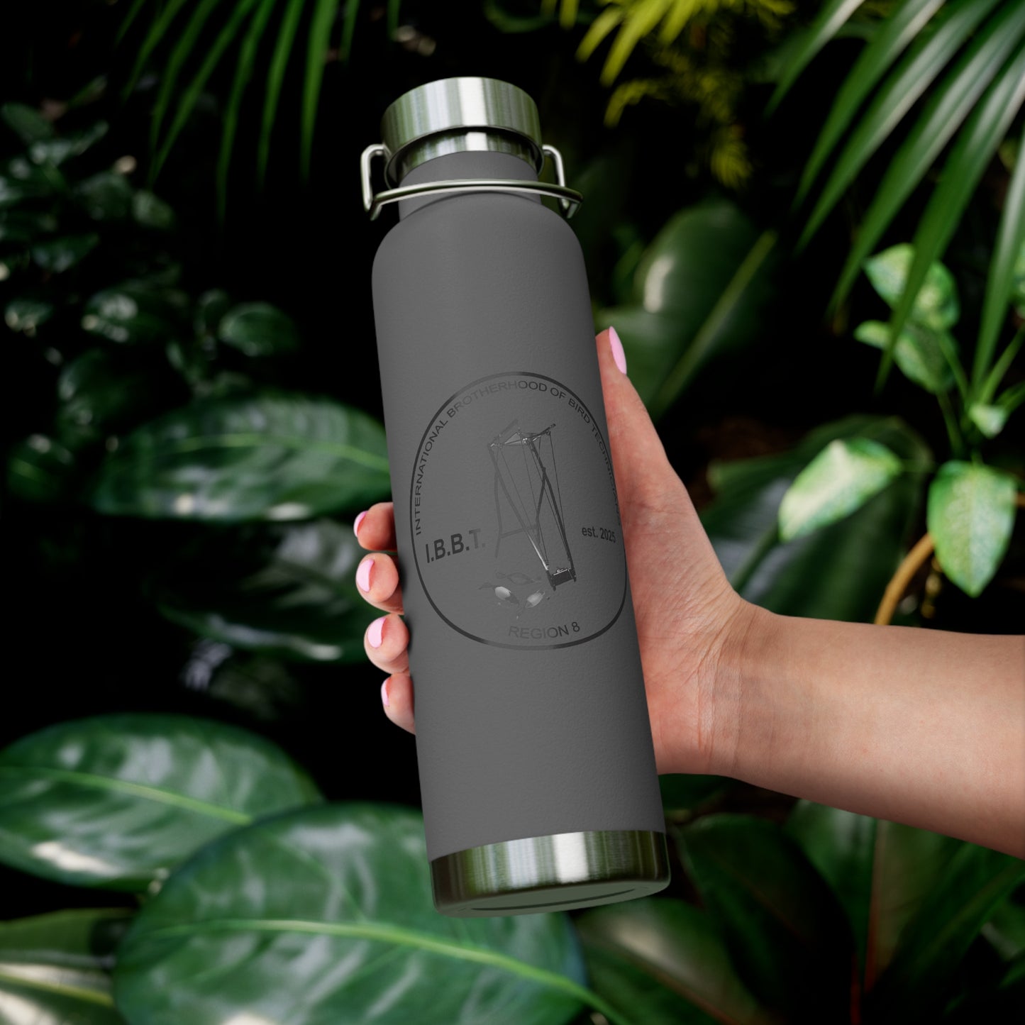 IBBT Insulated Water Bottle, 22oz Copper Flask for Outdoor Adventures, Custom Travel Mug