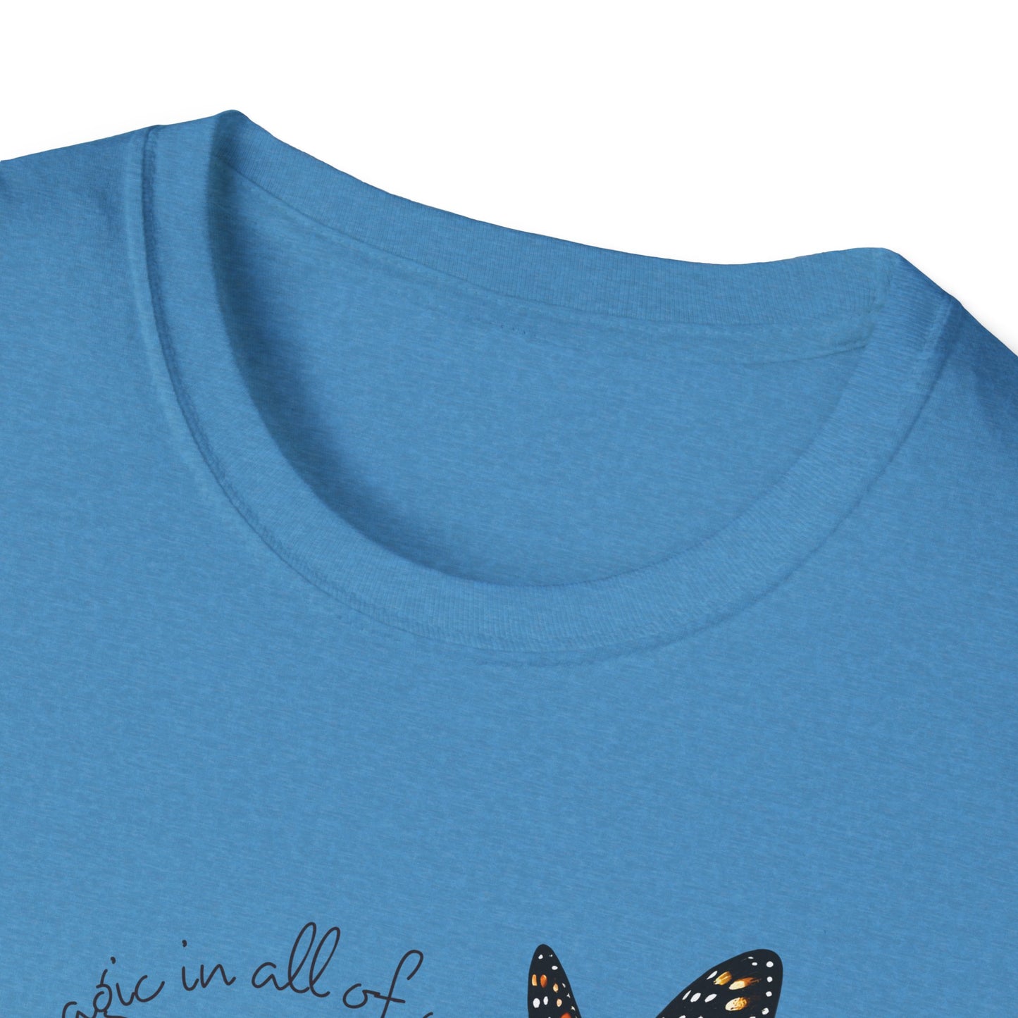 Inspiring Floral & Butterfly T-Shirt, Nature Lover Gift, Eco-Friendly Tee, Vintage Aesthetic Fashion, Motivational Quote Apparel