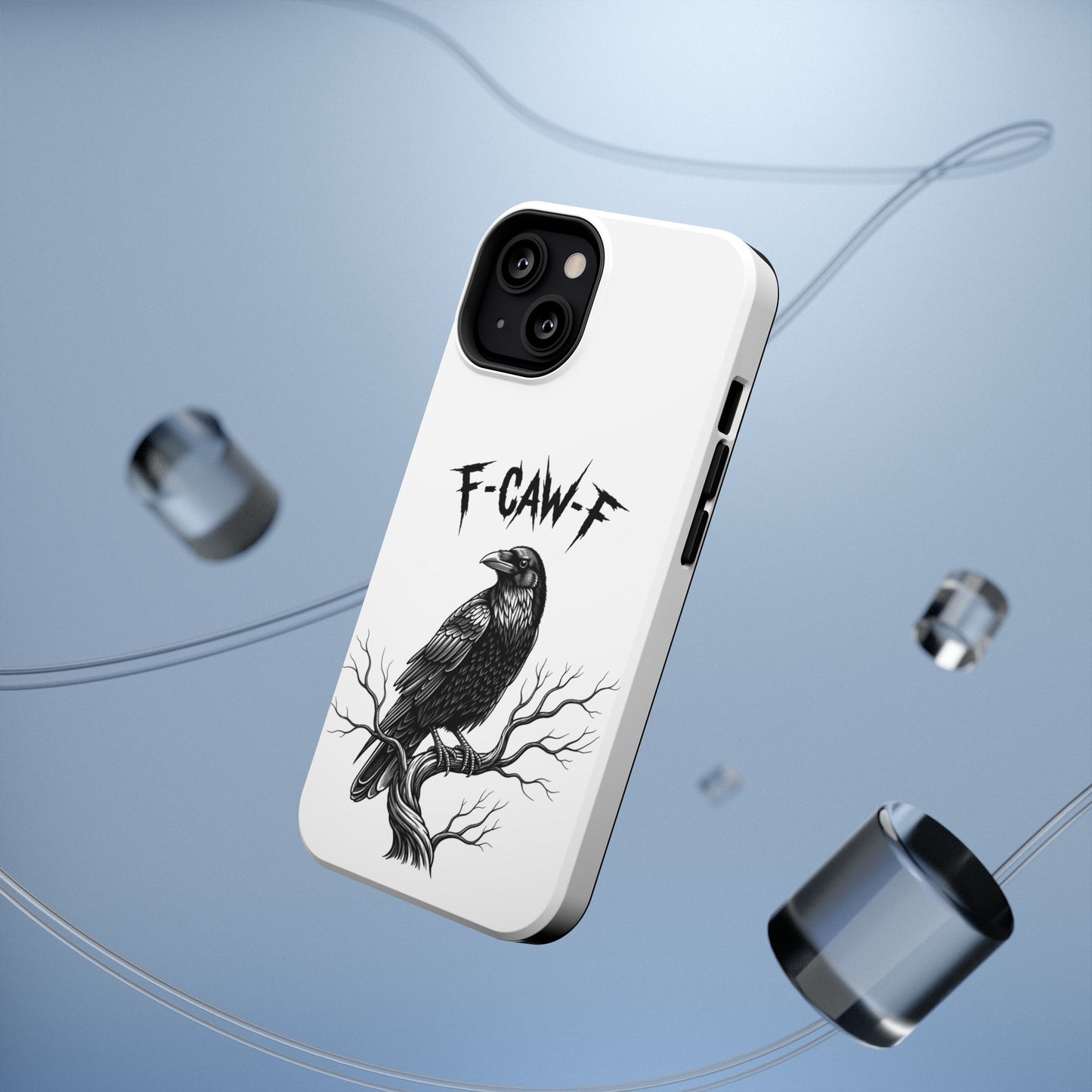 F-Caw-F Raven Phone Case, Autum Vibe Accessory, Perfect for Bird Lovers, Unique Gift for Him/Her, Impact-Resistant Phone Cover