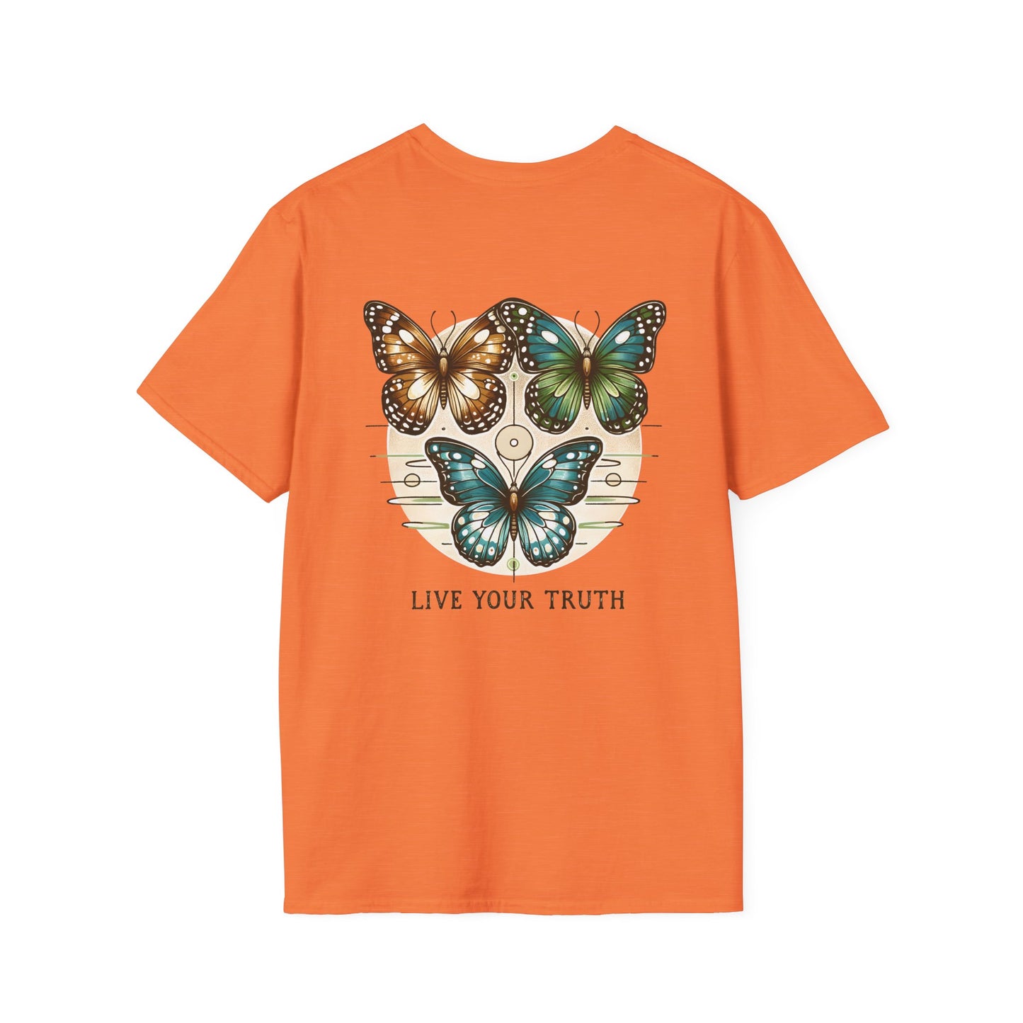 Butterfly Graphic T-Shirt, Live Your Truth Tee, Inspirational Gift, Nature Lover Apparel, Women's/Men's T-Shirt