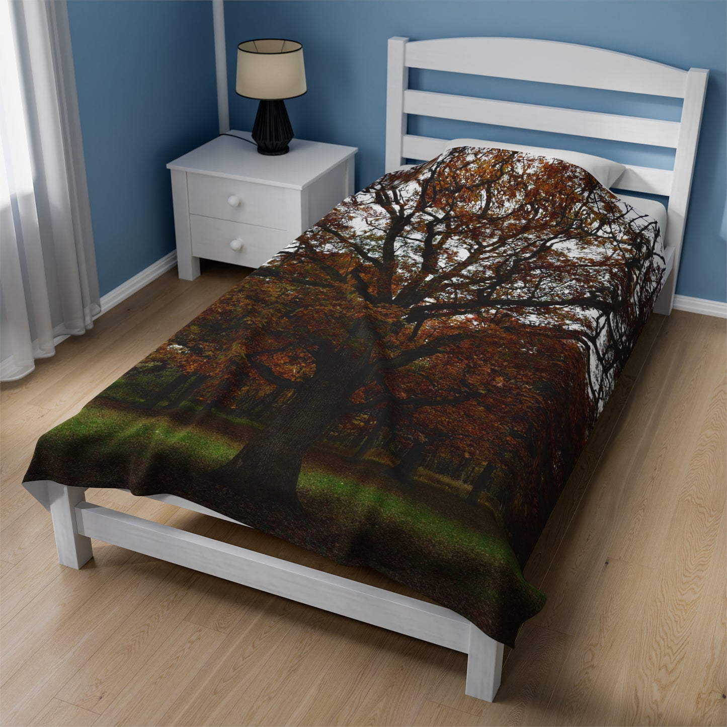 tree print Velveteen Plush Blanket