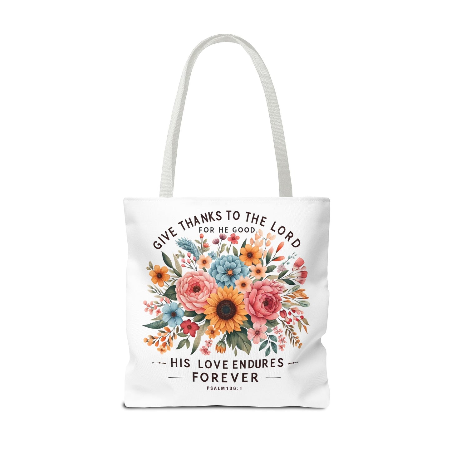 Inspirational Christian Tote Bag - Let Your Light Shine, Floral Design, Gift for Church, Bible Study, Mother's Day, Faith