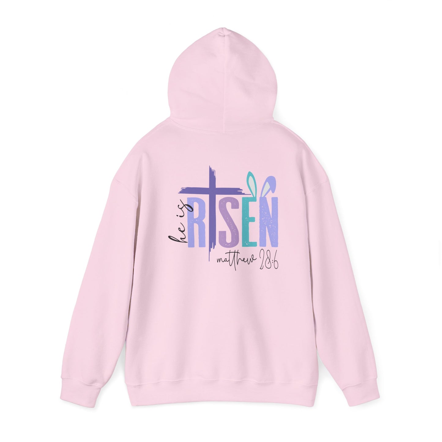 He is Risen Unisex Heavy Blend Hoodie - Faithful Comfort, Biblical Message, Perfect for Easter, Church Events, Spring Celebrations, Cozy