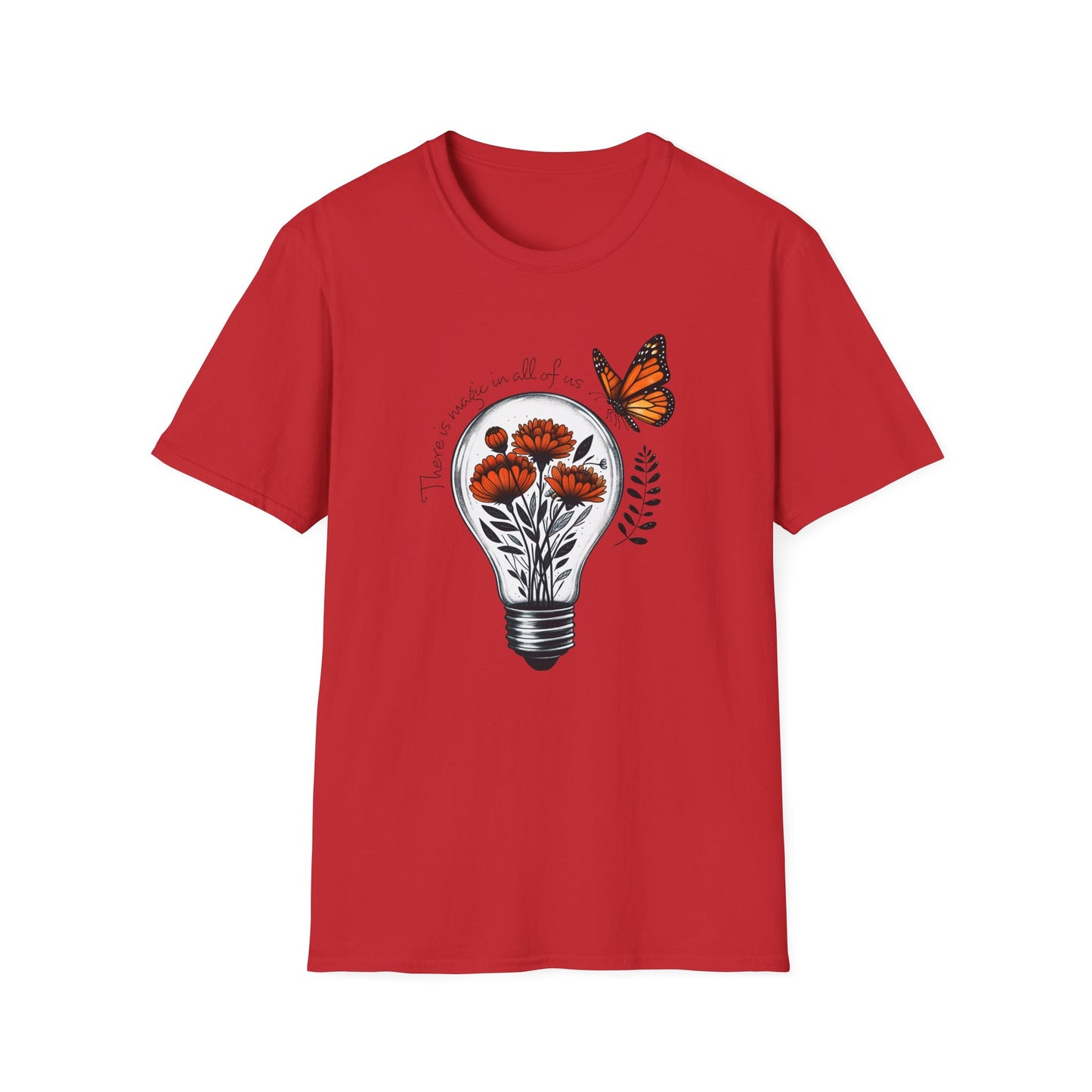 Inspiring Floral & Butterfly T-Shirt, Nature Lover Gift, Eco-Friendly Tee, Vintage Aesthetic Fashion, Motivational Quote Apparel