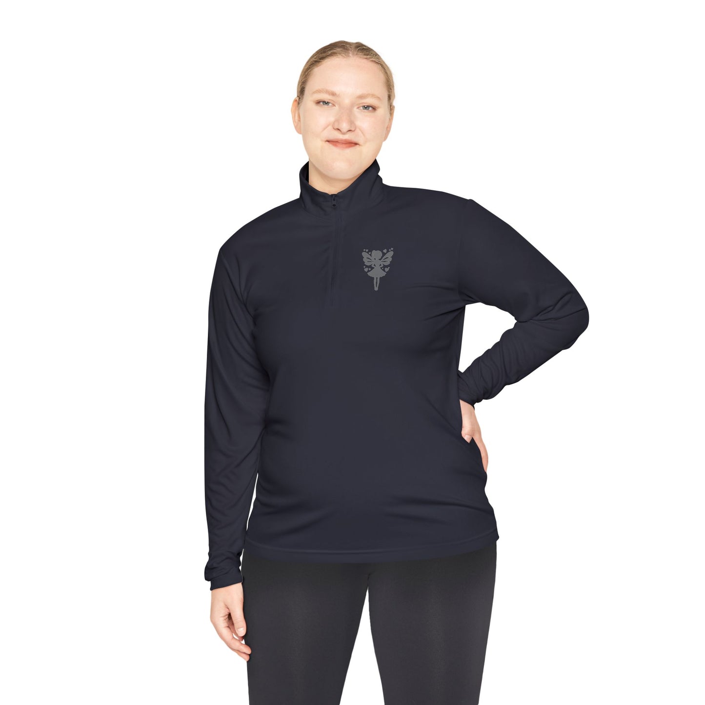 rainbow bones hands making heart shape. Simple Unisex Quarter-Zip Pullover