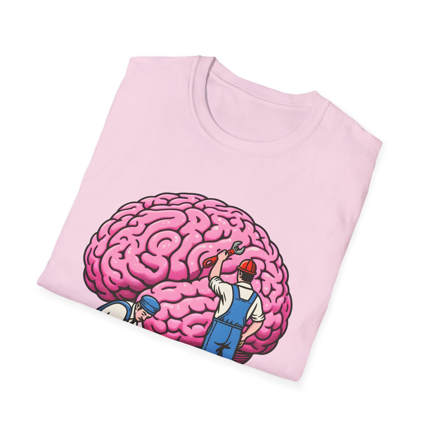 Take Care Brain T-Shirt, Fun Graphic Tee, Mental Health Awareness Shirt, Gift for Caregivers, Casual Wear, Unisex Softstyle