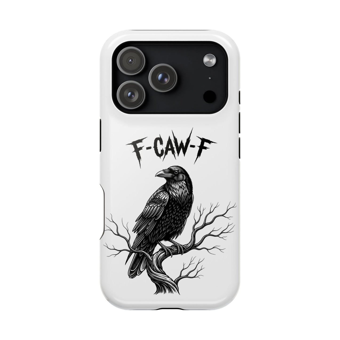 F-Caw-F Raven Phone Case, Autum Vibe Accessory, Perfect for Bird Lovers, Unique Gift for Him/Her, Impact-Resistant Phone Cover