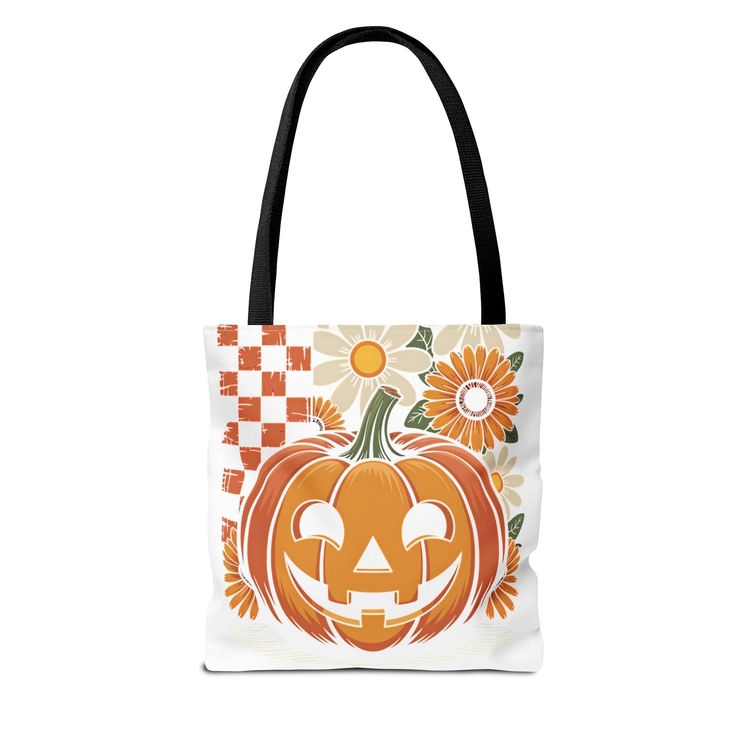 Autumn Pumpkin Tote Bag, Halloween Gift, Eco-Friendly Shopping, Seasonal Bag, Fall Decor, Floral Pumpkin Handbag