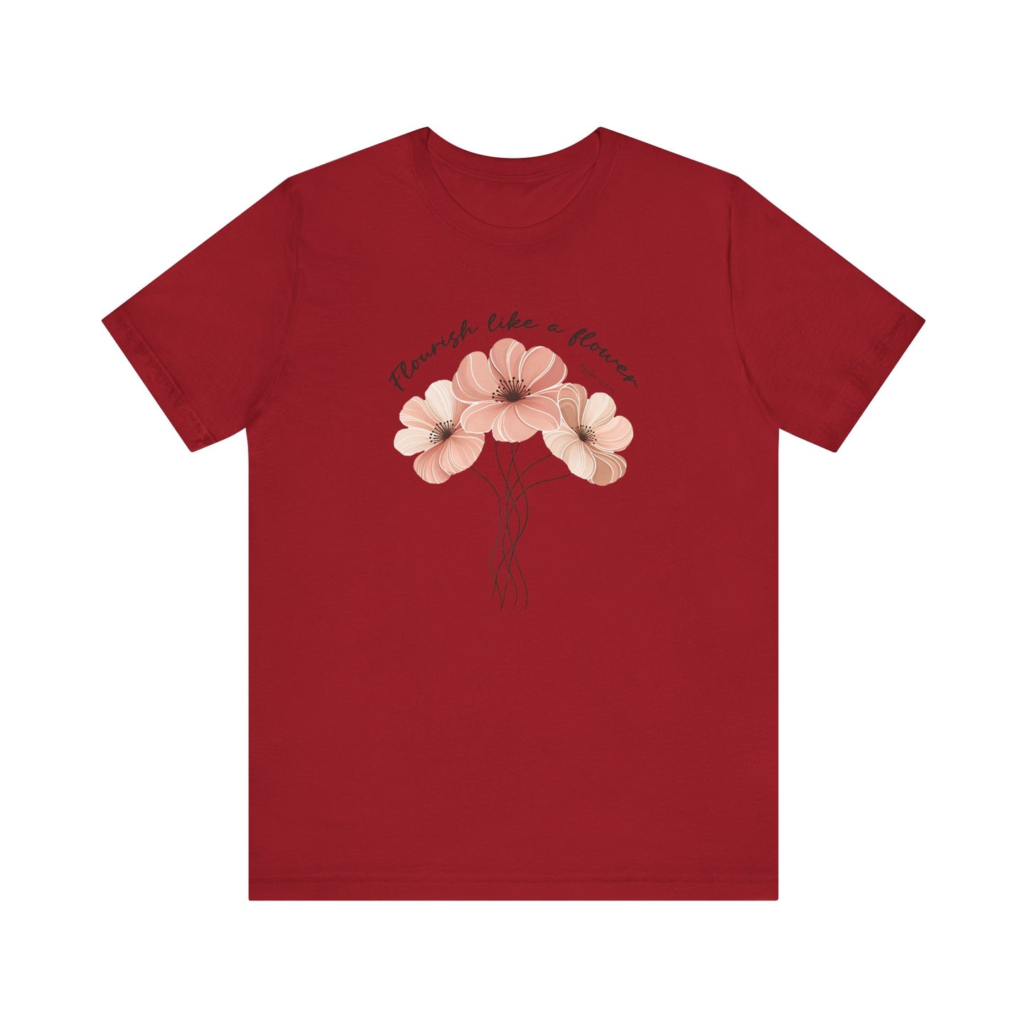 Flourish Like a Flower Unisex Tee - Soft Floral Design