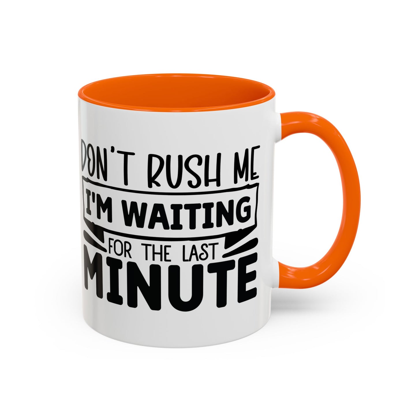 Coffee Mug, Funny Mug with Anti Social Butterfly and Don't Rush Me Designs, Office Mug, White Mug with Colorful Handle, Cute Mug, Unique