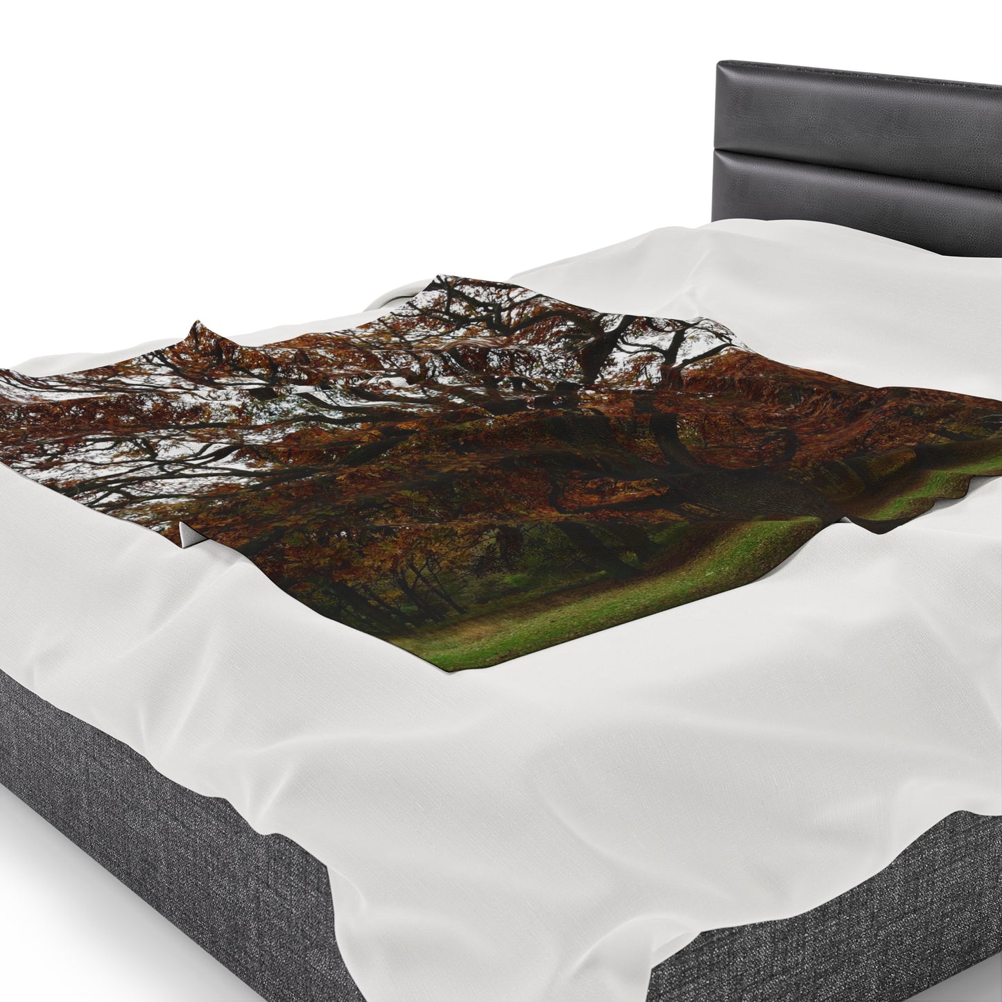 tree print Velveteen Plush Blanket
