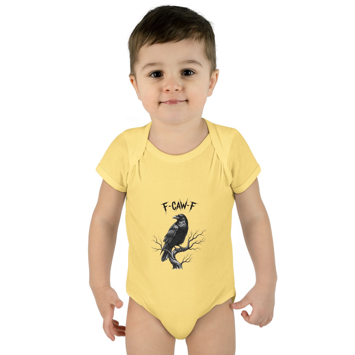 Raven Graphic Baby Bodysuit - Cute Baby Outfit, Funny Baby Gift, Birthday, Halloween, Baby Shower