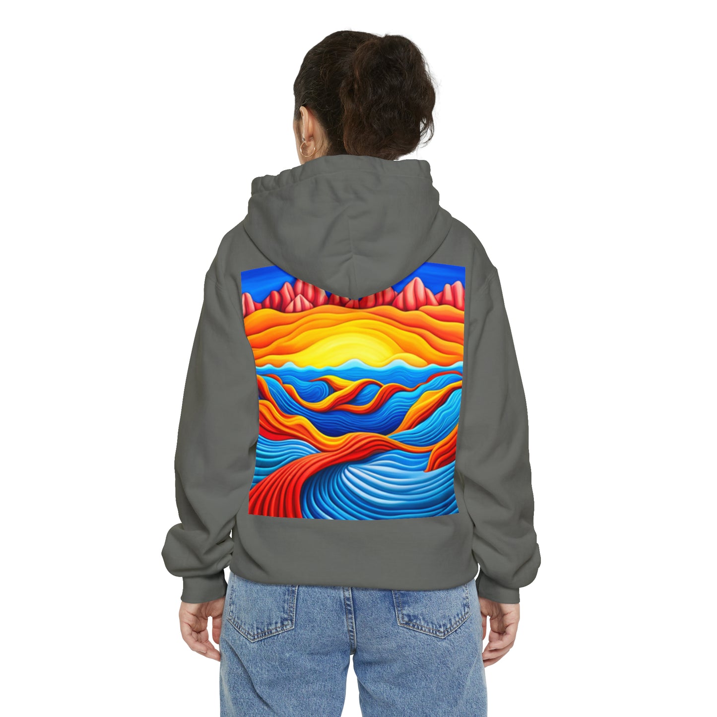 Normal Wear Unisex Garment-Dyed Hoodie