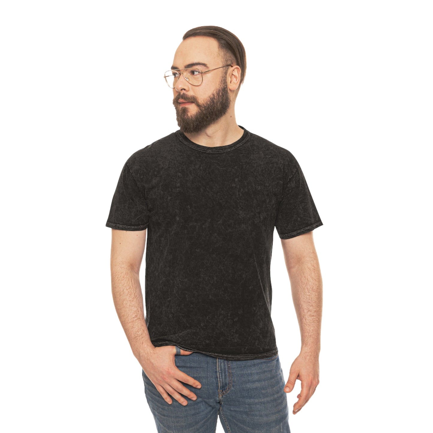 Mineral Wash T-Shirt - AI Photography Mono Tone Design