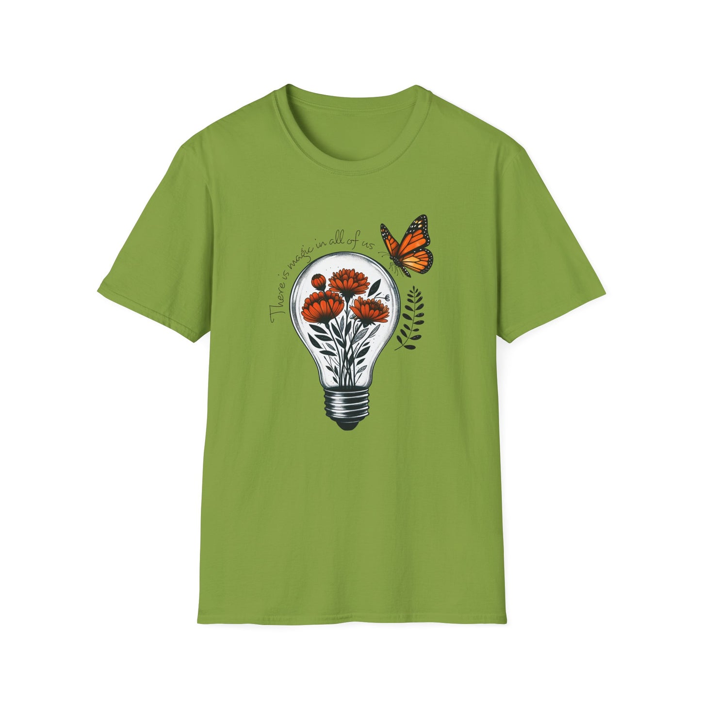 Inspiring Floral & Butterfly T-Shirt, Nature Lover Gift, Eco-Friendly Tee, Vintage Aesthetic Fashion, Motivational Quote Apparel