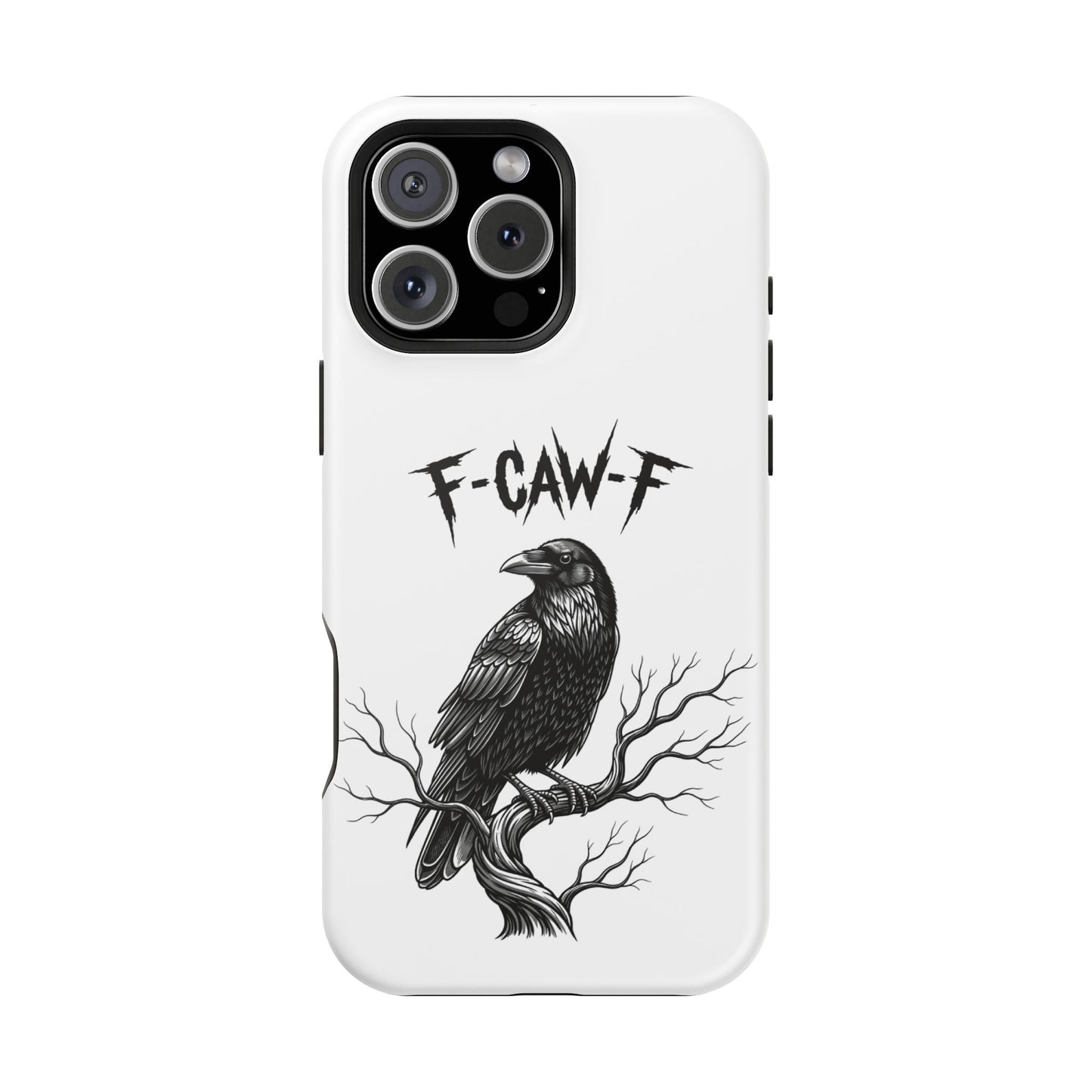 F-Caw-F Raven Phone Case, Autum Vibe Accessory, Perfect for Bird Lovers, Unique Gift for Him/Her, Impact-Resistant Phone Cover