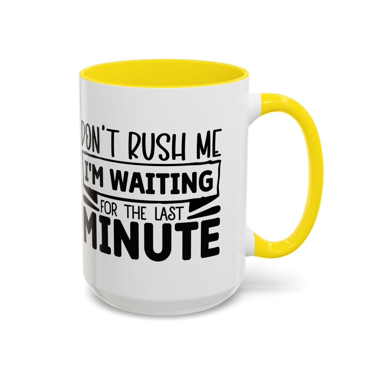Coffee Mug, Funny Mug with Anti Social Butterfly and Don't Rush Me Designs, Office Mug, White Mug with Colorful Handle, Cute Mug, Unique